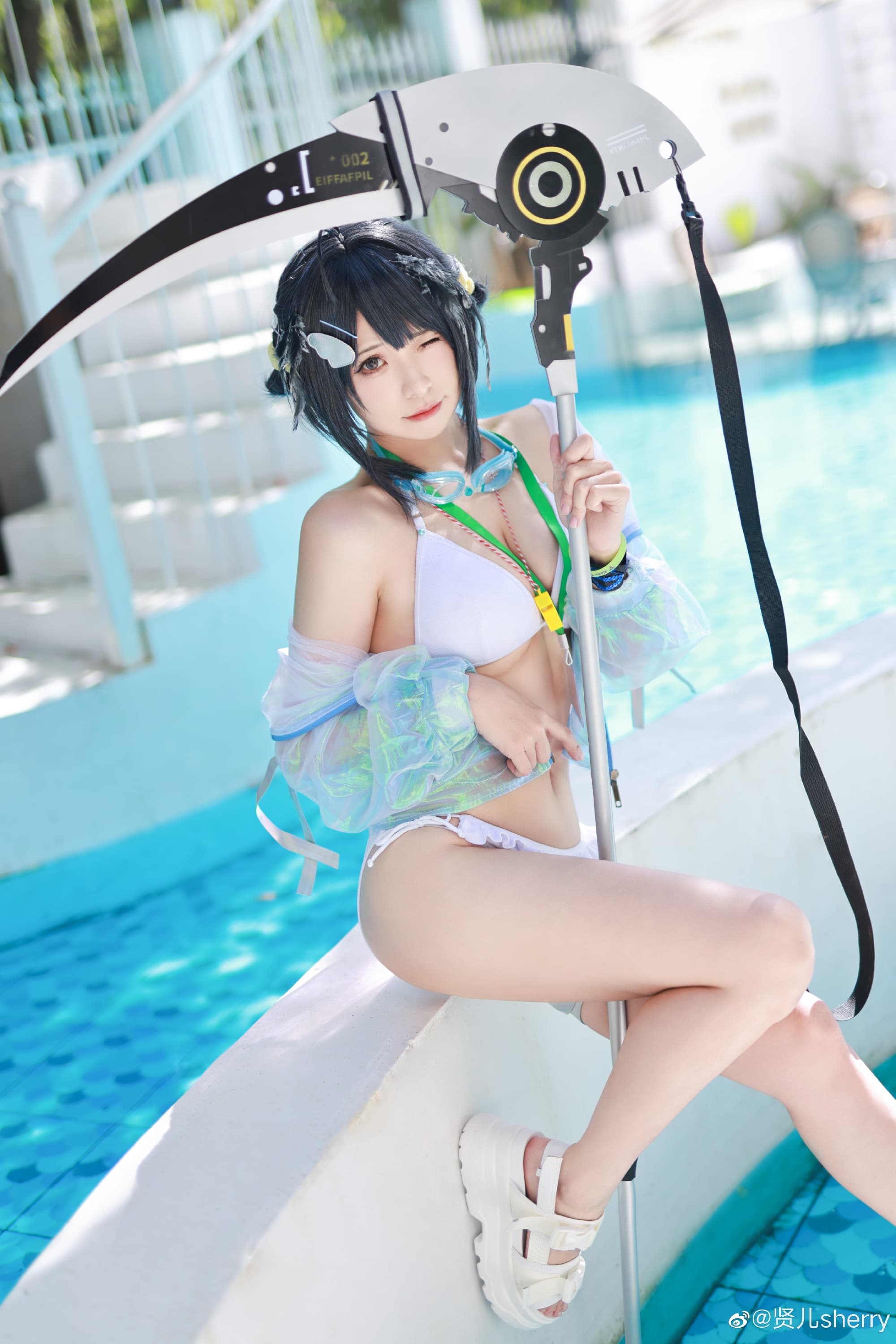 【COS】博士要和我比赛游泳吗？ 明日方舟 羽毛笔 夏卉 FA210@贤儿sherry COSPLAY-第7张