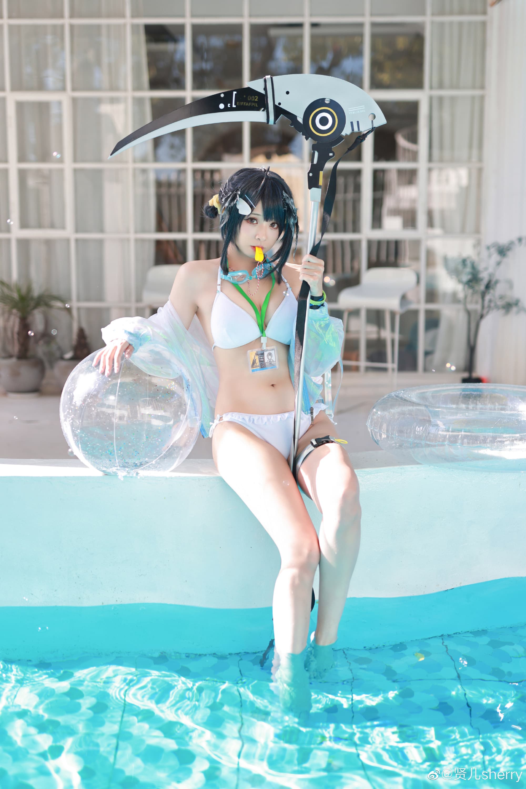 【COS】博士要和我比赛游泳吗？ 明日方舟 羽毛笔 夏卉 FA210@贤儿sherry COSPLAY-第12张