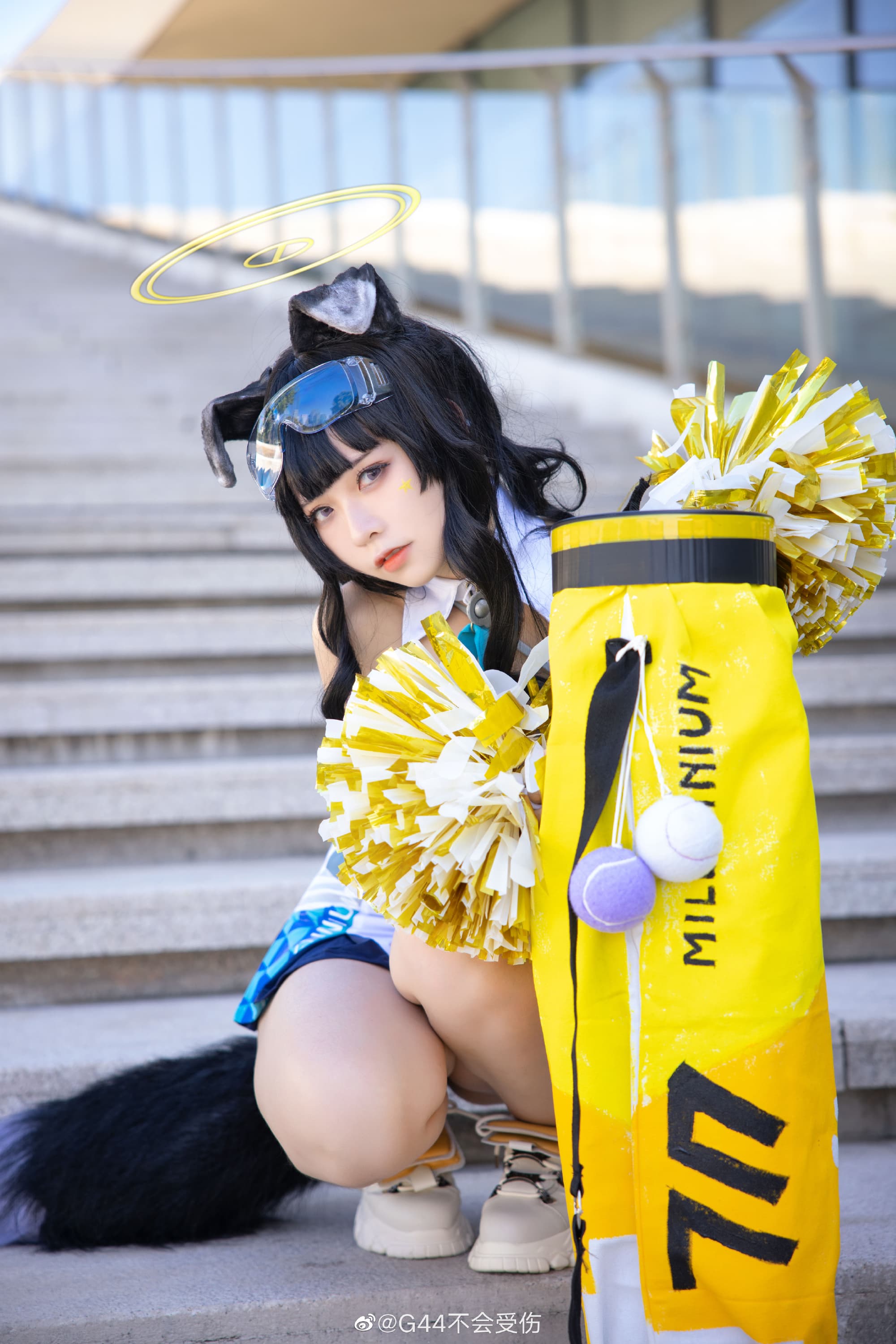 响－拉拉队 碧蓝档案@G44不会受伤 COSPLAY-第2张