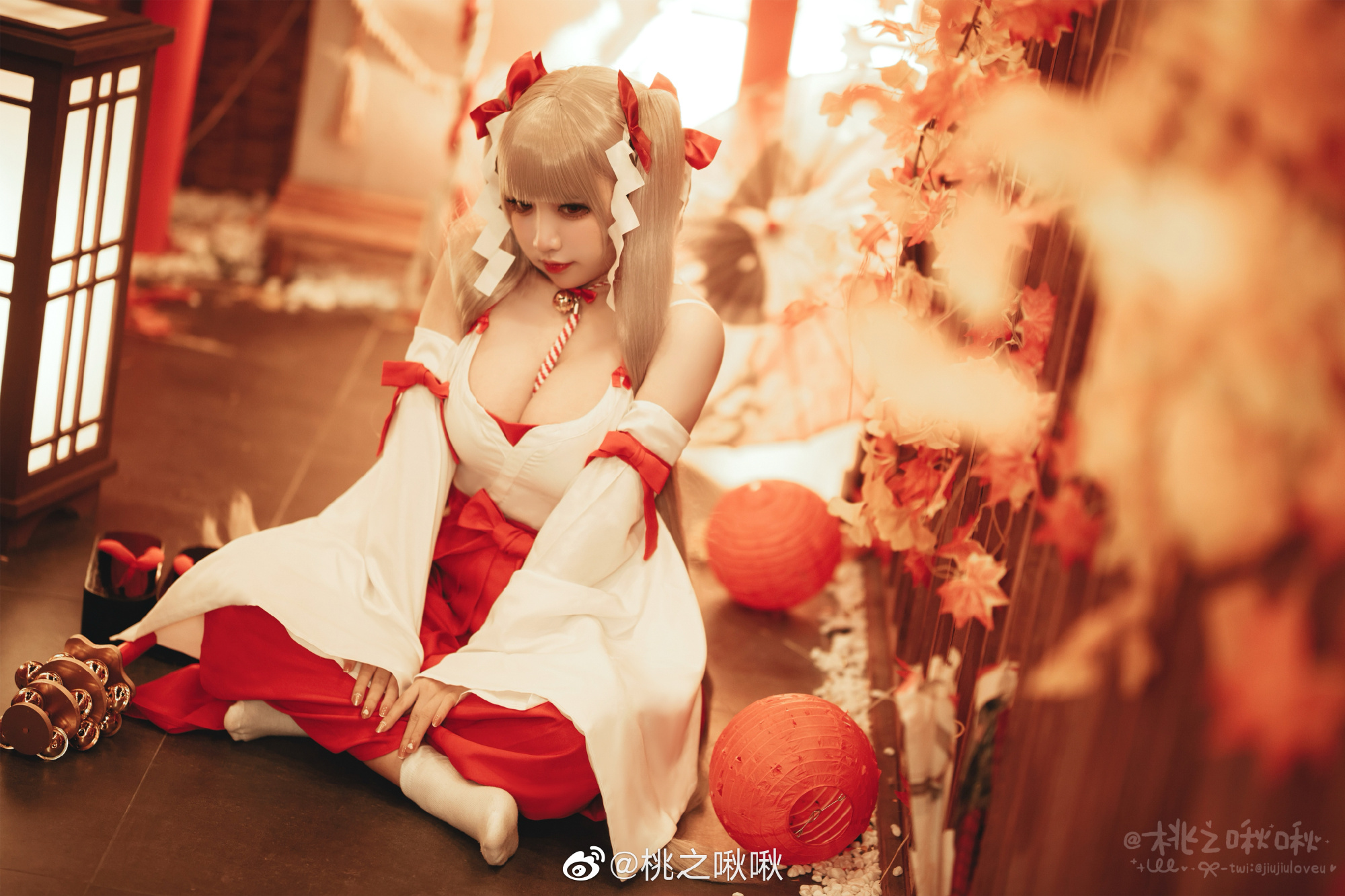 【COS】我准备了一些茶点，来一起享用吧？ 碧蓝航线cos 可畏·巫女@桃之啾啾 COSPLAY-第6张