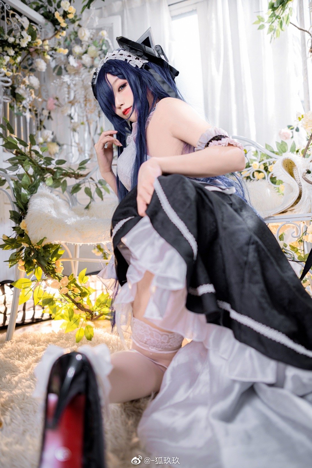 【COS】头发再稍微像这样⋯呼，好了。 碧蓝航线 奥古斯特女仆@-狐玖玖 COSPLAY-第2张