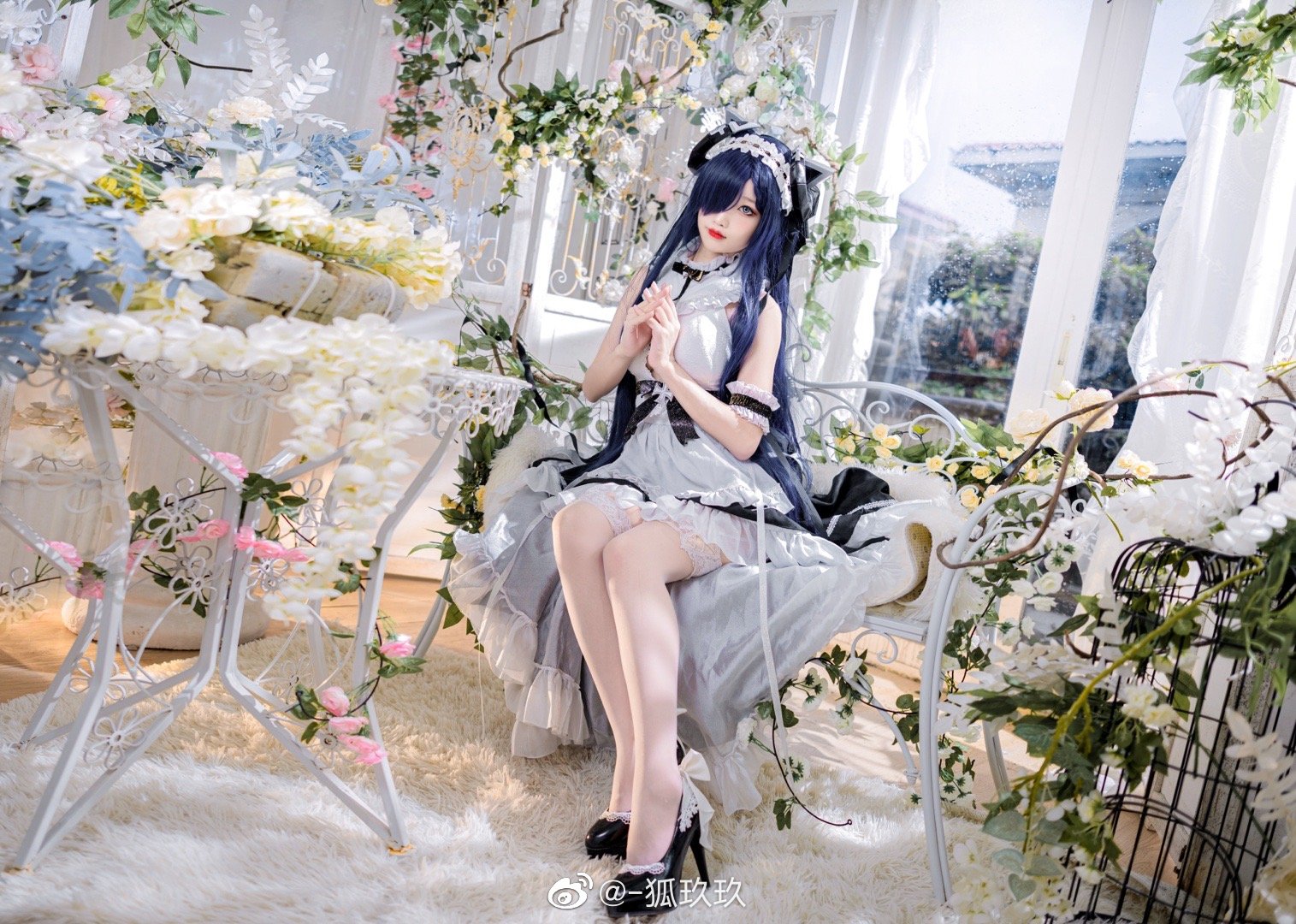 【COS】头发再稍微像这样⋯呼，好了。 碧蓝航线 奥古斯特女仆@-狐玖玖 COSPLAY-第7张