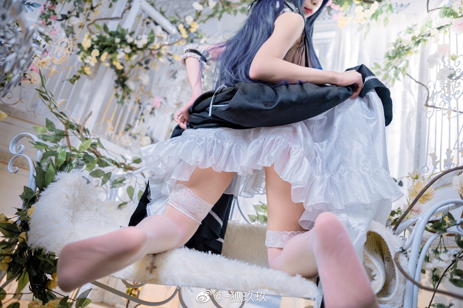 【COS】头发再稍微像这样⋯呼，好了。 碧蓝航线 奥古斯特女仆@-狐玖玖 COSPLAY-第8张