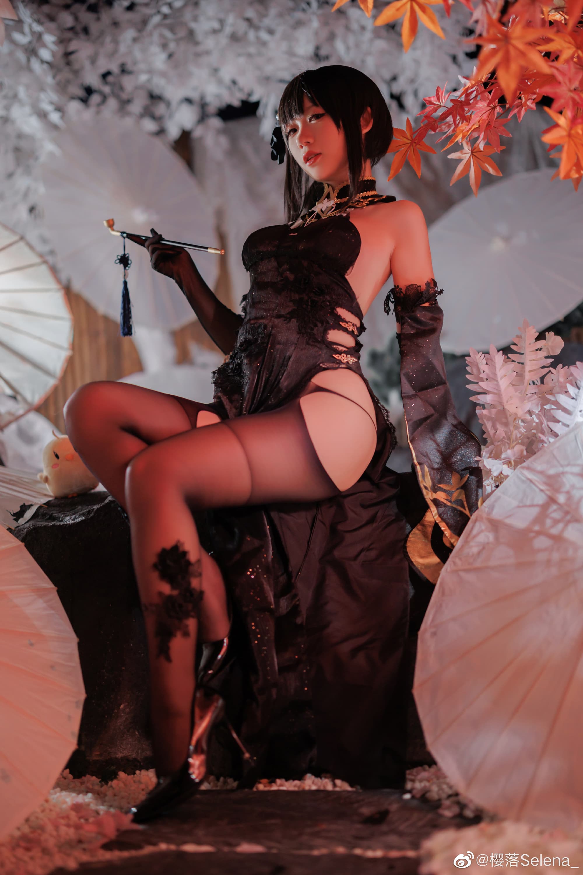【COS】今晚的风景甚是美丽 碧蓝航线 黑镇海@樱落Selena_ COSPLAY-第6张