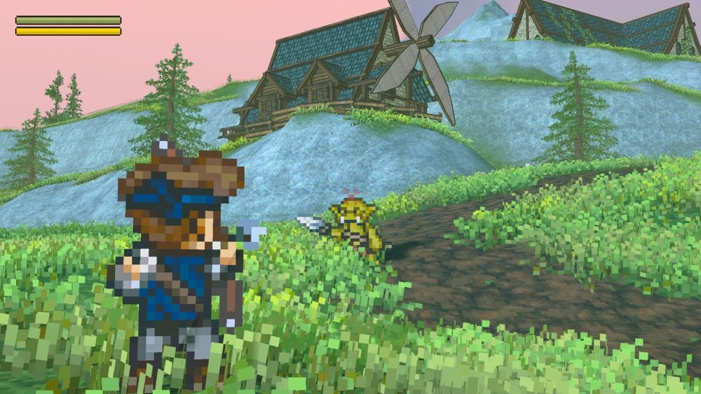 开放世界 RPG 新作《EthrA》公开 Steam 页面 混合2D与3D 的像素世界