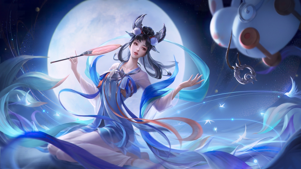 王者荣耀嫦娥-如梦令-同人4k超高清壁纸 壁纸-第1张