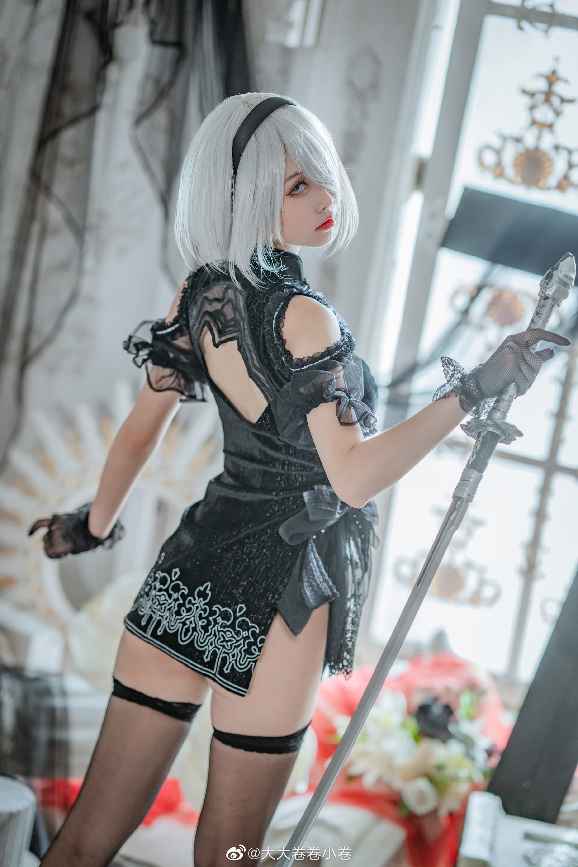 【COS】尼尔机械纪元  2B同人旗袍@大大卷卷小卷 COSPLAY-第7张