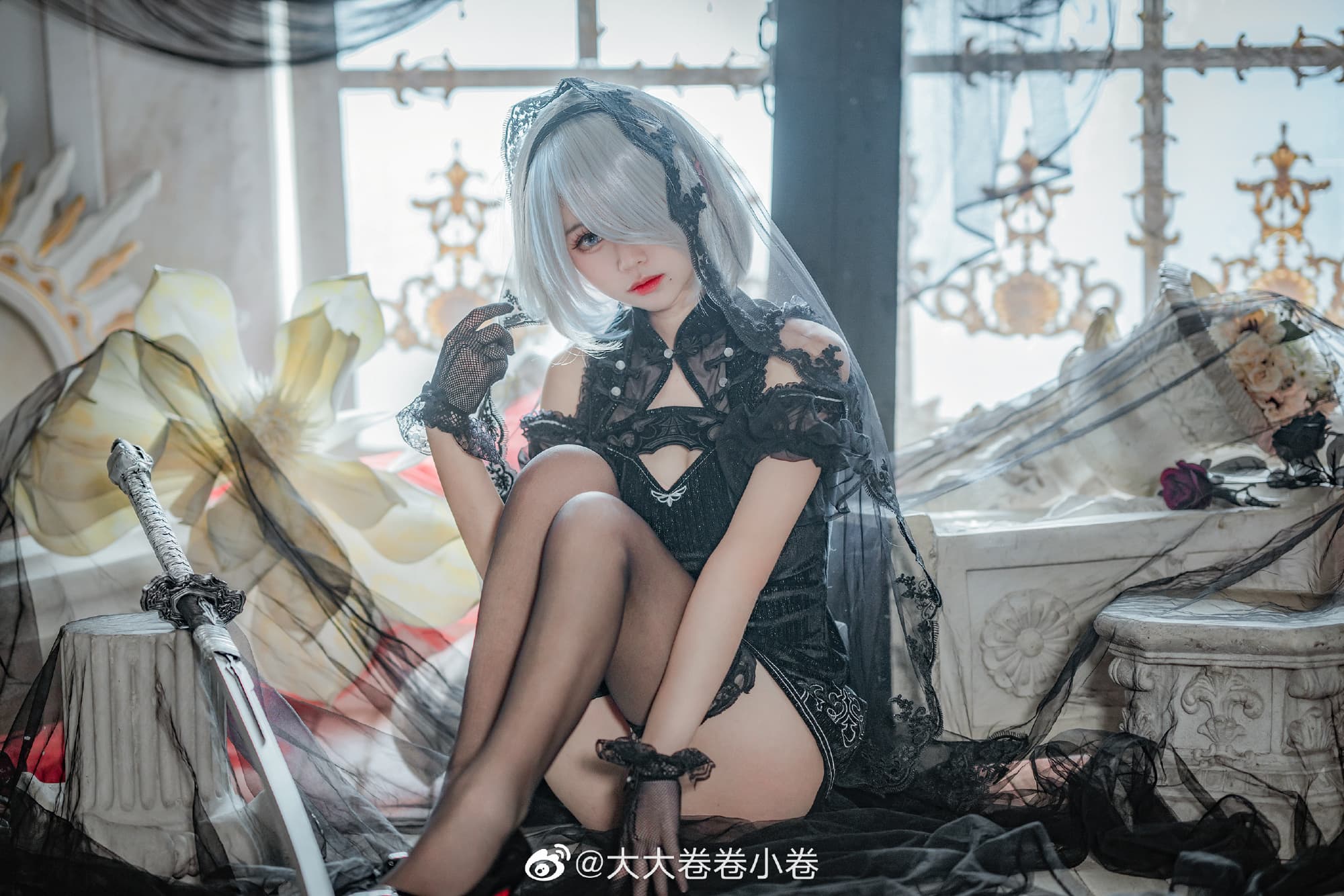 【COS】尼尔机械纪元  2B同人旗袍@大大卷卷小卷 COSPLAY-第9张
