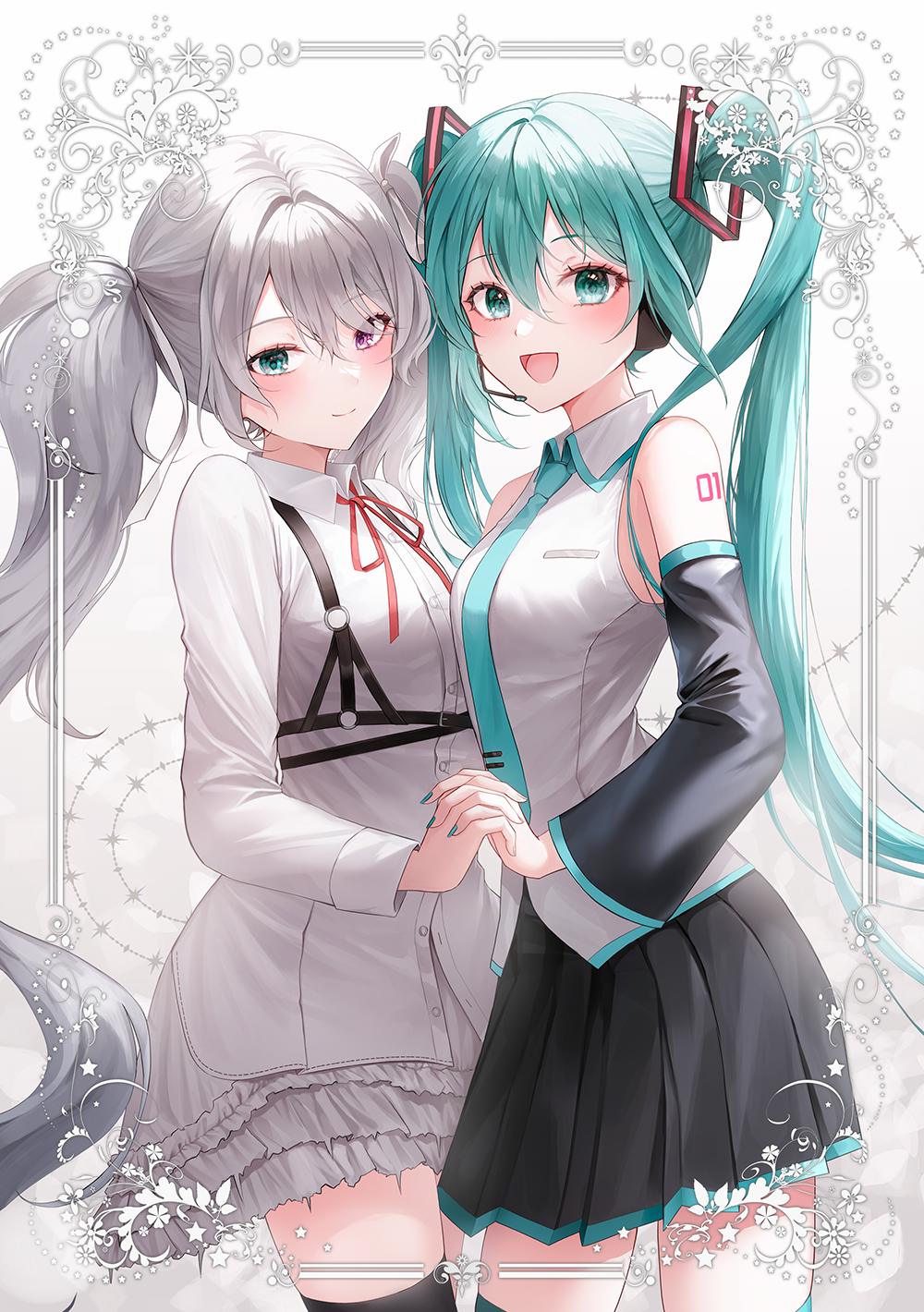 【插画美图】偶像大师 闪耀色彩 MIKU 莉可丽丝 千束x泷奈 今日插画美图推荐 P站美图-第1张