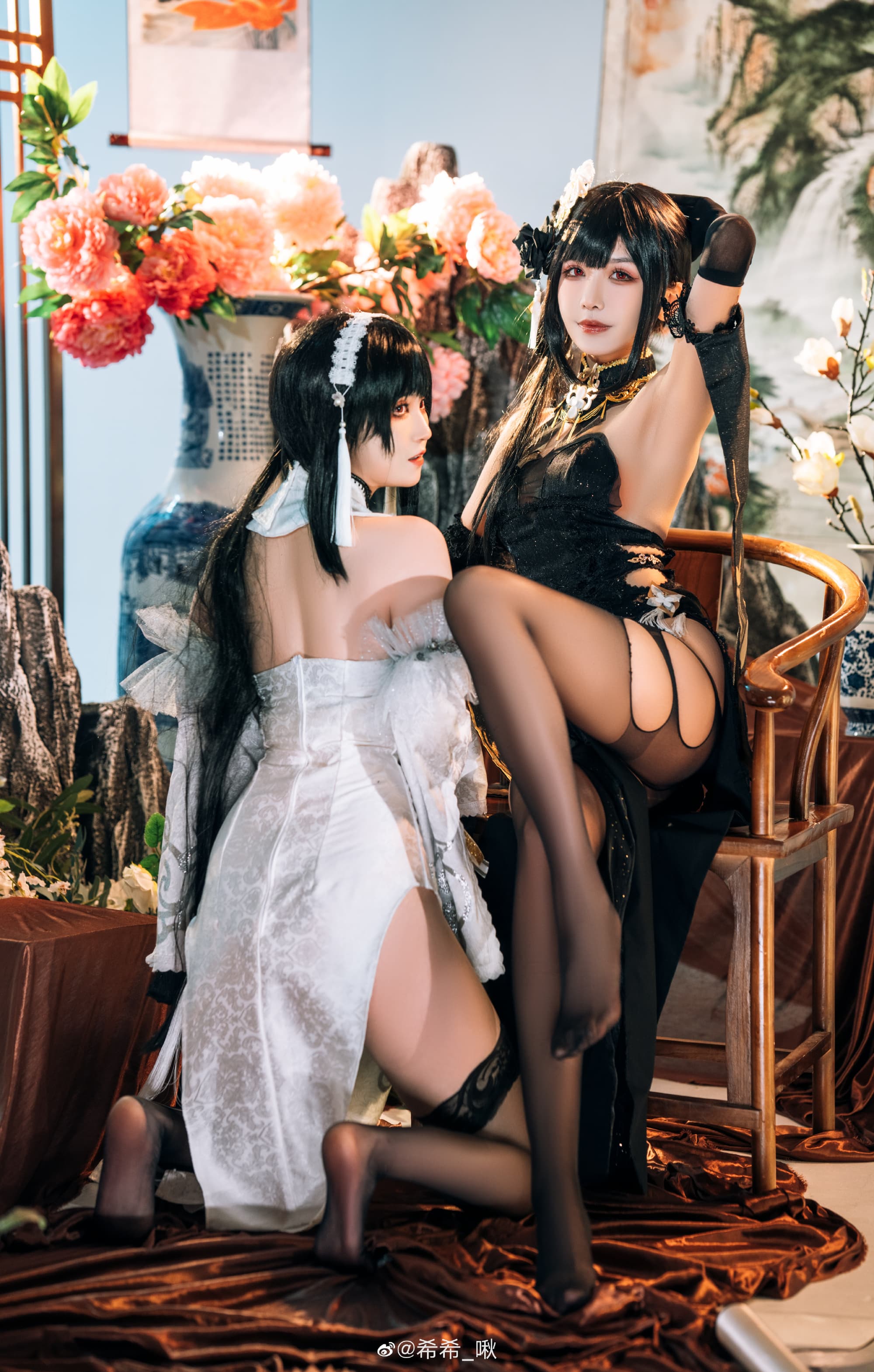 指挥官，早上好 这次是双倍的瑟瑟喔 碧蓝航线 白色镇海@夏沫沫肉沫沫  黑色镇海@纱希只喝快乐水 COSPLAY-第4张