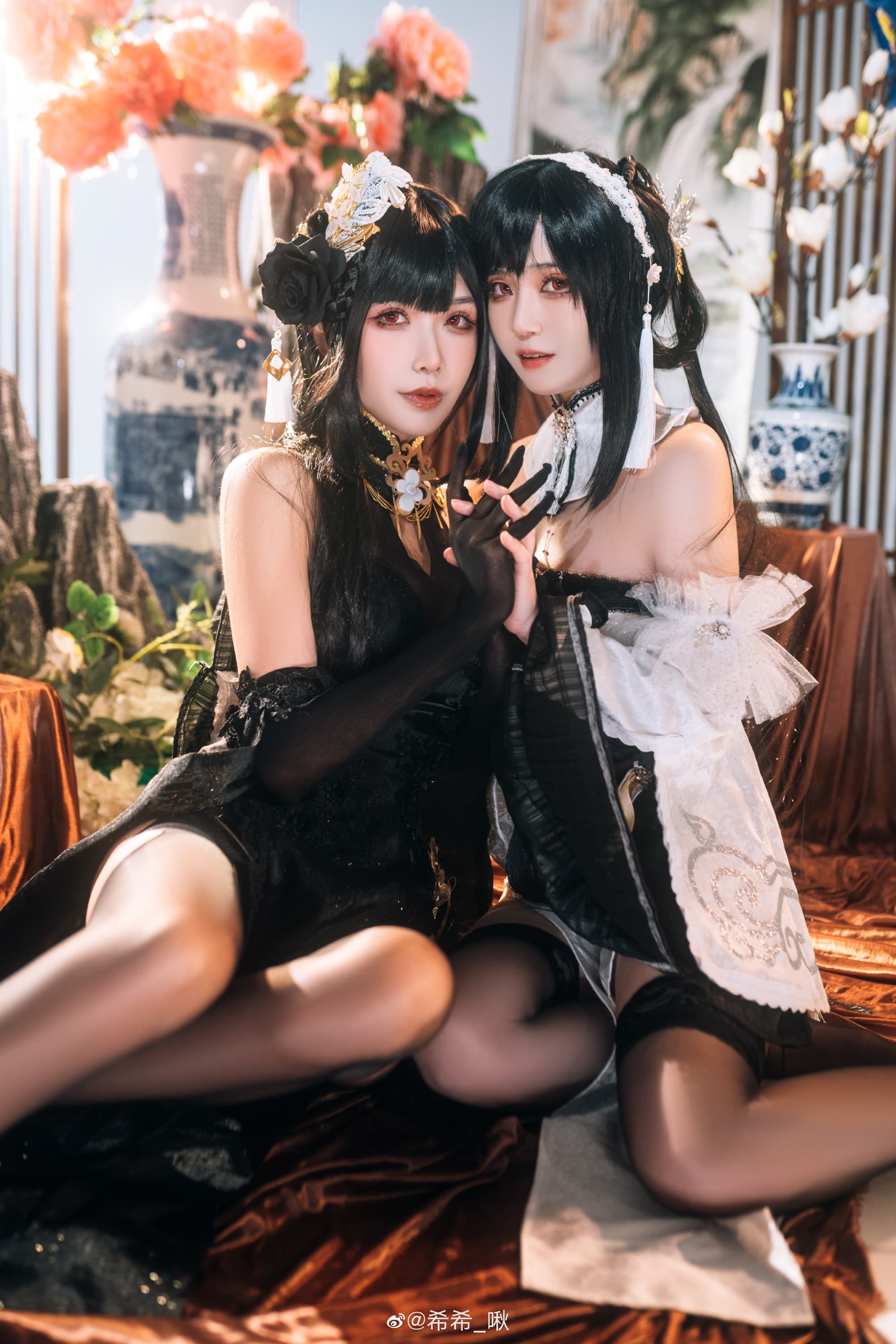 指挥官，早上好 这次是双倍的瑟瑟喔 碧蓝航线 白色镇海@夏沫沫肉沫沫  黑色镇海@纱希只喝快乐水 COSPLAY-第6张