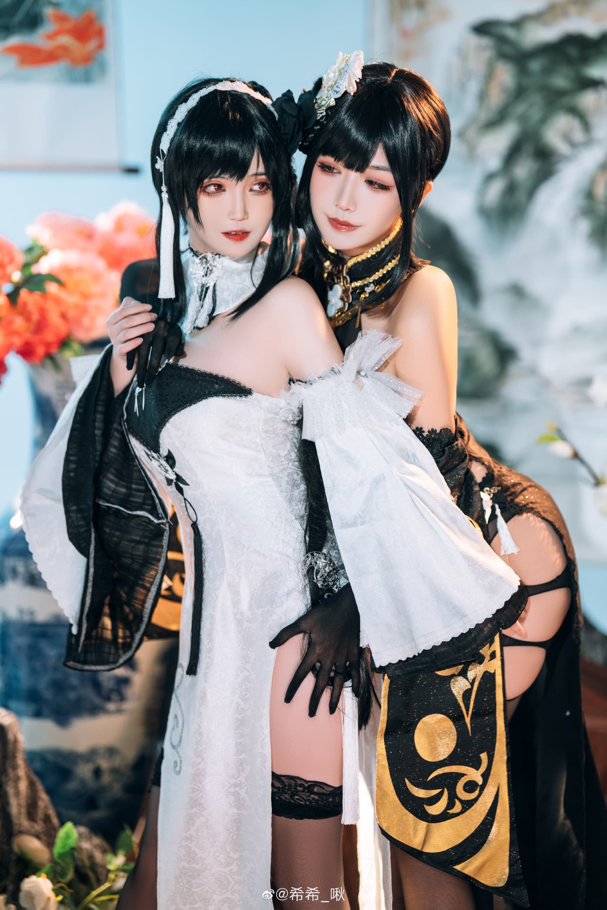 指挥官，早上好 这次是双倍的瑟瑟喔 碧蓝航线 白色镇海@夏沫沫肉沫沫  黑色镇海@纱希只喝快乐水 COSPLAY-第7张