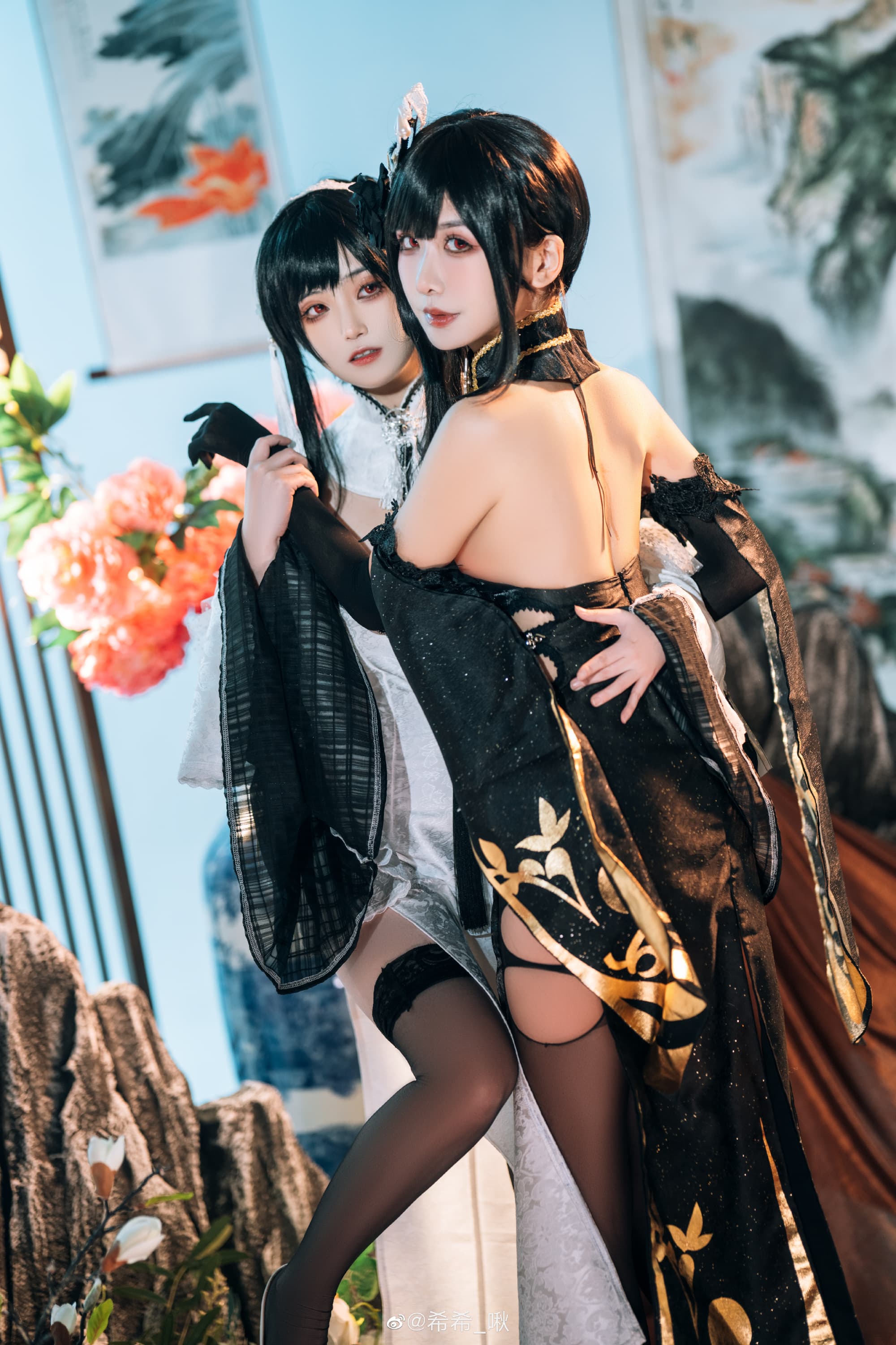 指挥官，早上好 这次是双倍的瑟瑟喔 碧蓝航线 白色镇海@夏沫沫肉沫沫  黑色镇海@纱希只喝快乐水 COSPLAY-第8张