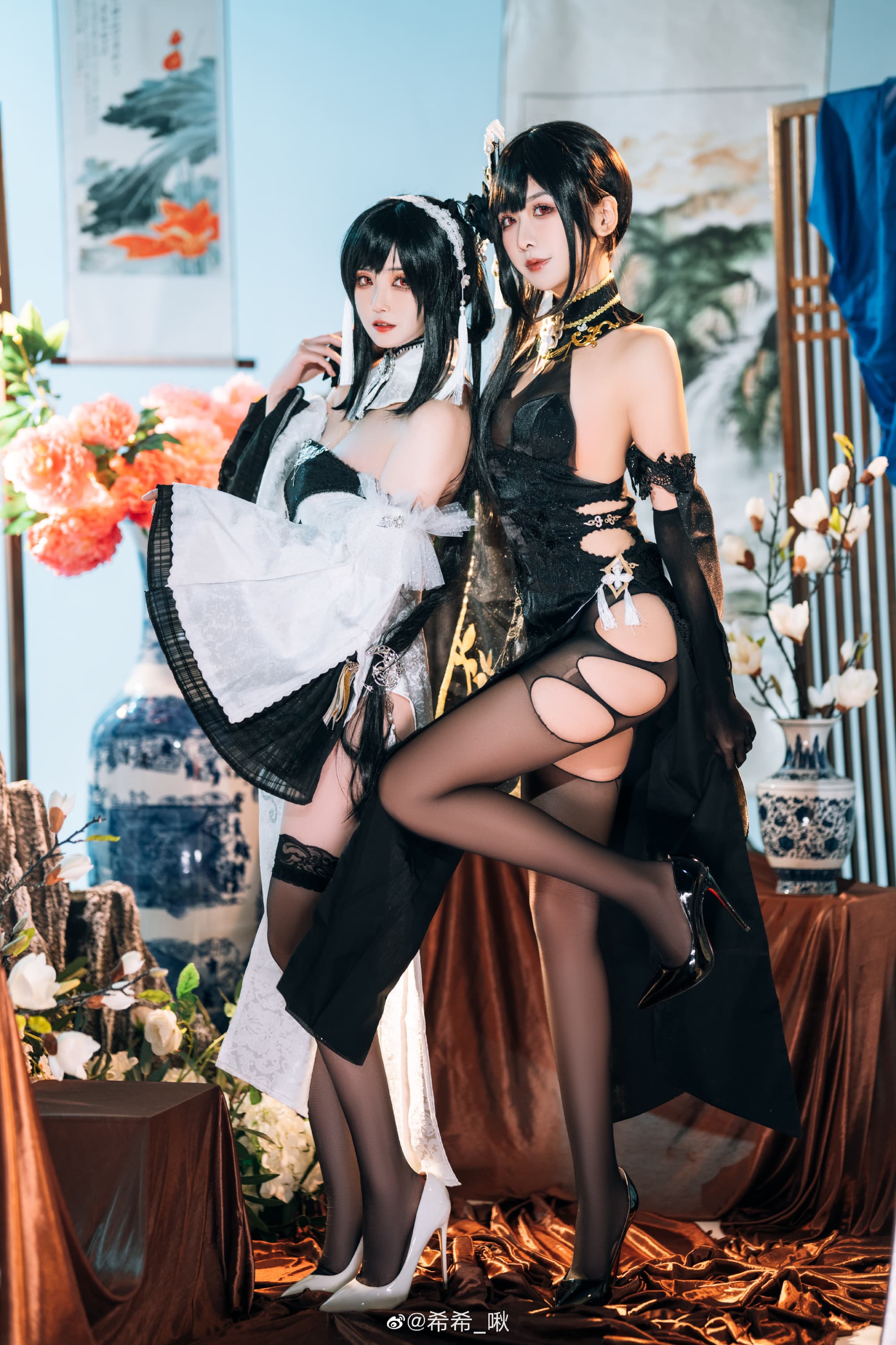 指挥官，早上好 这次是双倍的瑟瑟喔 碧蓝航线 白色镇海@夏沫沫肉沫沫  黑色镇海@纱希只喝快乐水 COSPLAY-第9张