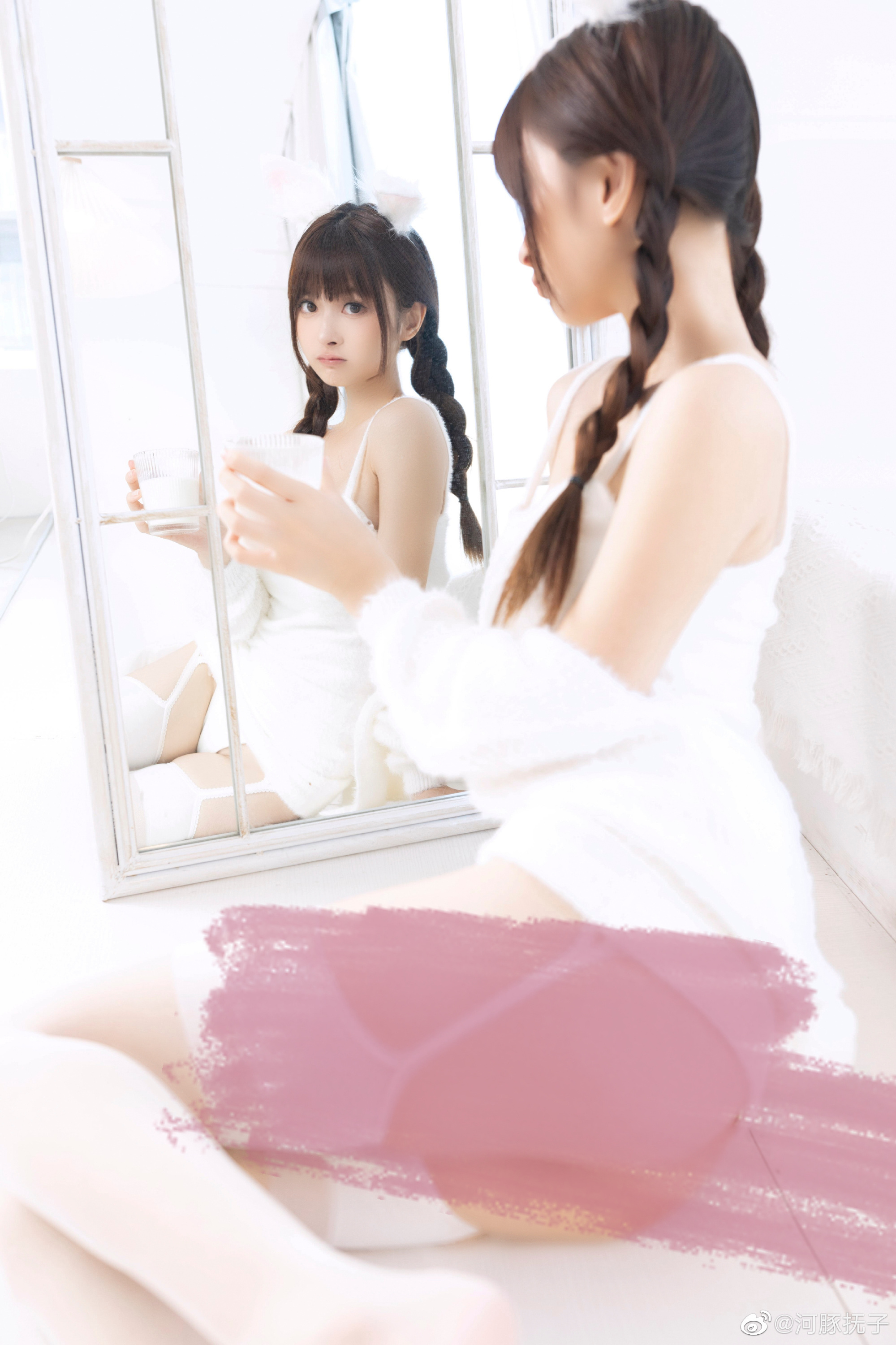 少女写真 🐰🥛🐰  “小白兔白又白～@河豚抚子 摄影-第5张