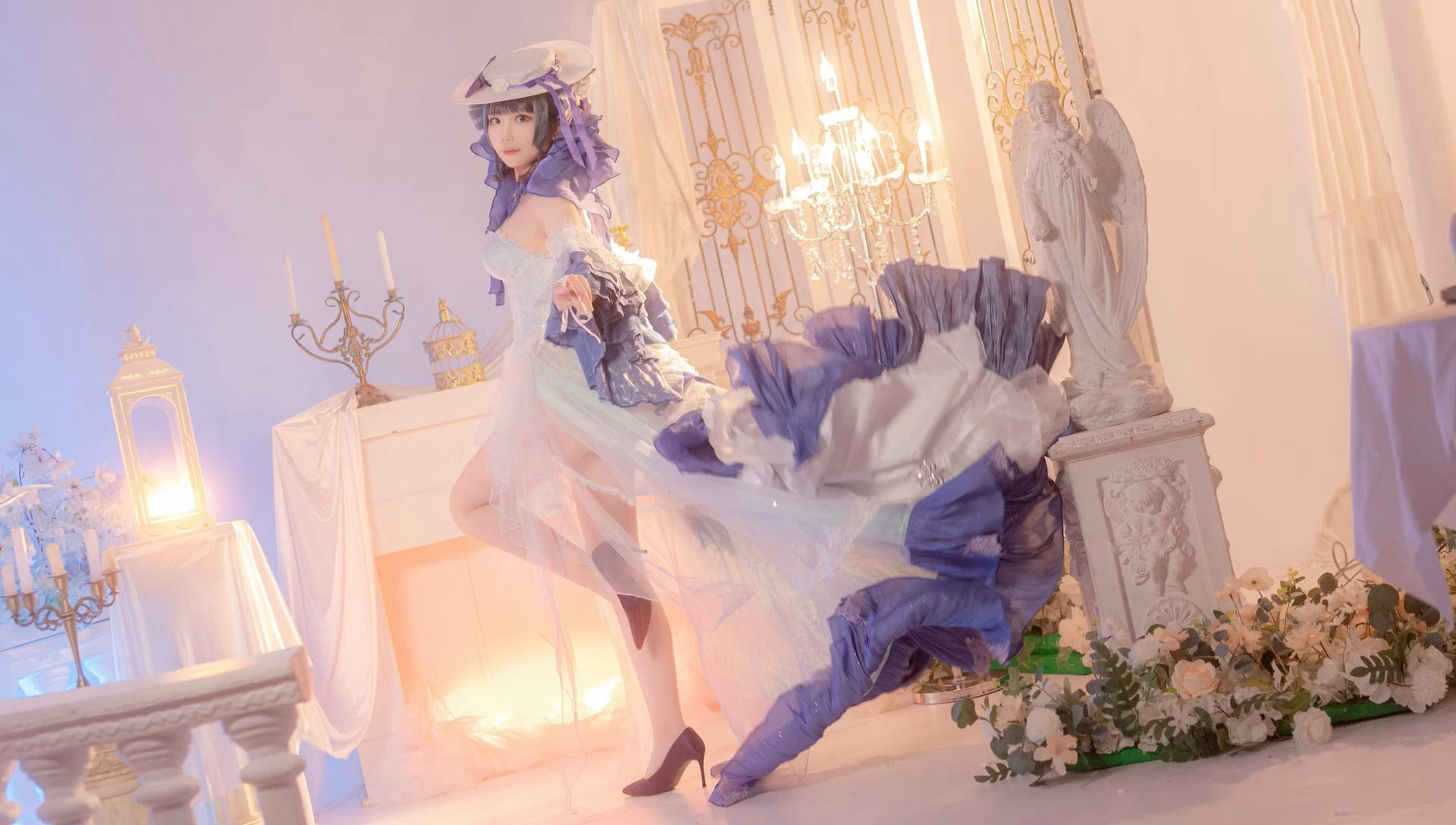 【COS】如果柴郡是宫殿里的公主的话……❄️冰雪公主- 柴郡@凌乱_May COSPLAY-第2张