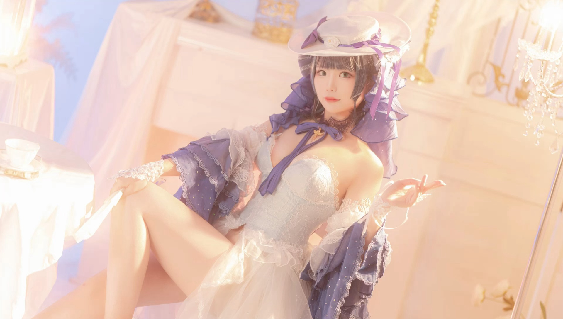 【COS】如果柴郡是宫殿里的公主的话……❄️冰雪公主- 柴郡@凌乱_May COSPLAY-第3张
