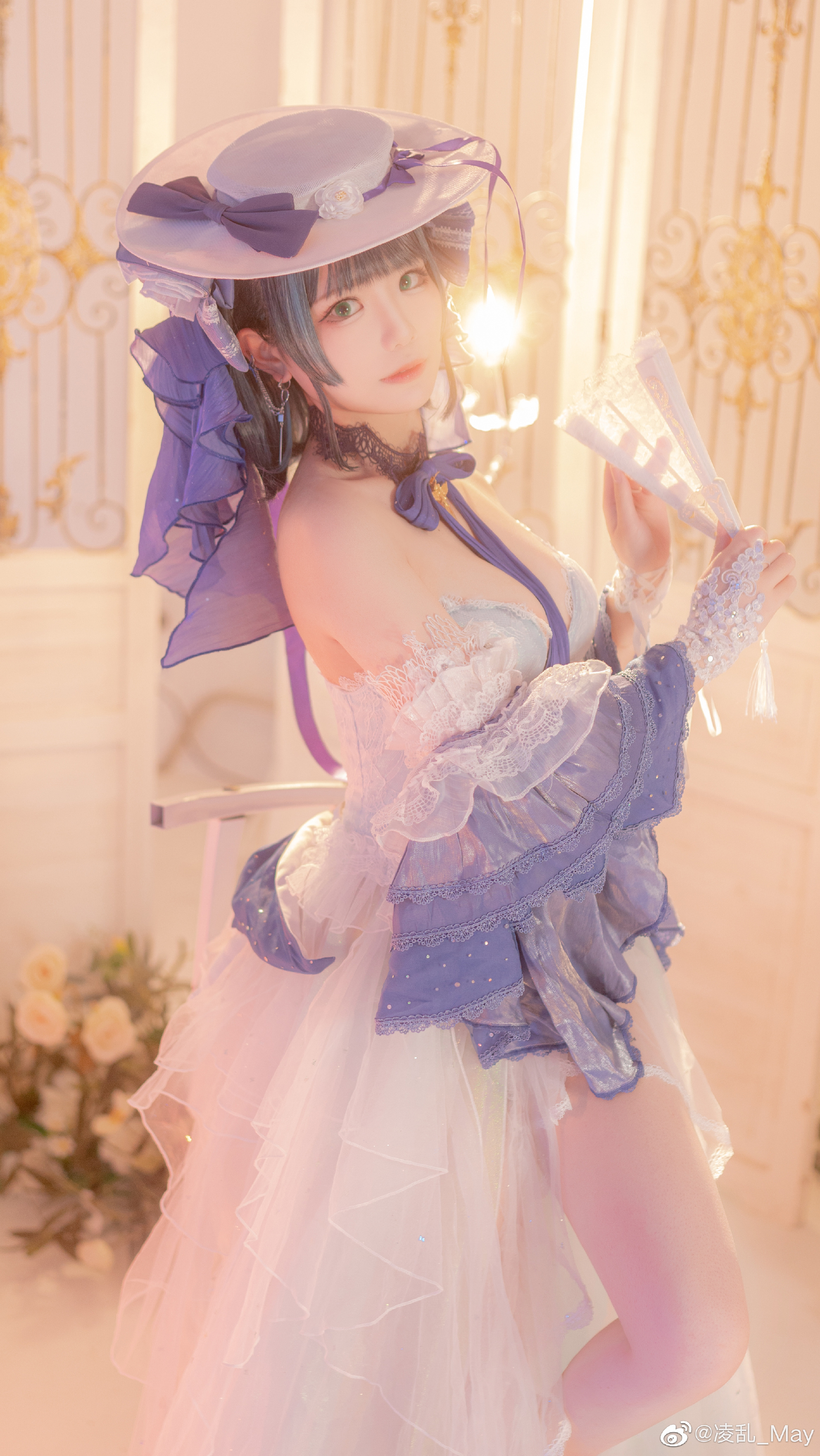 【COS】如果柴郡是宫殿里的公主的话……❄️冰雪公主- 柴郡@凌乱_May COSPLAY-第6张