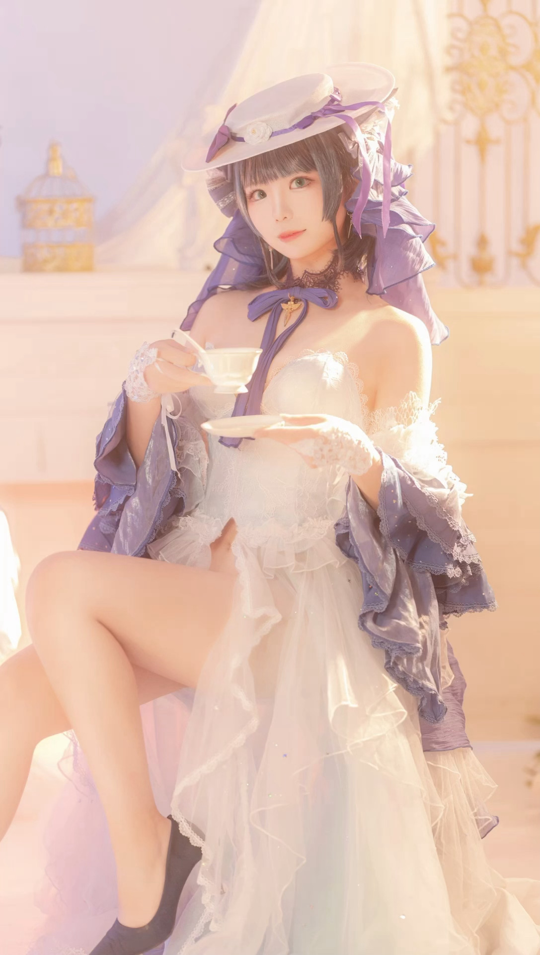 【COS】如果柴郡是宫殿里的公主的话……❄️冰雪公主- 柴郡@凌乱_May COSPLAY-第8张