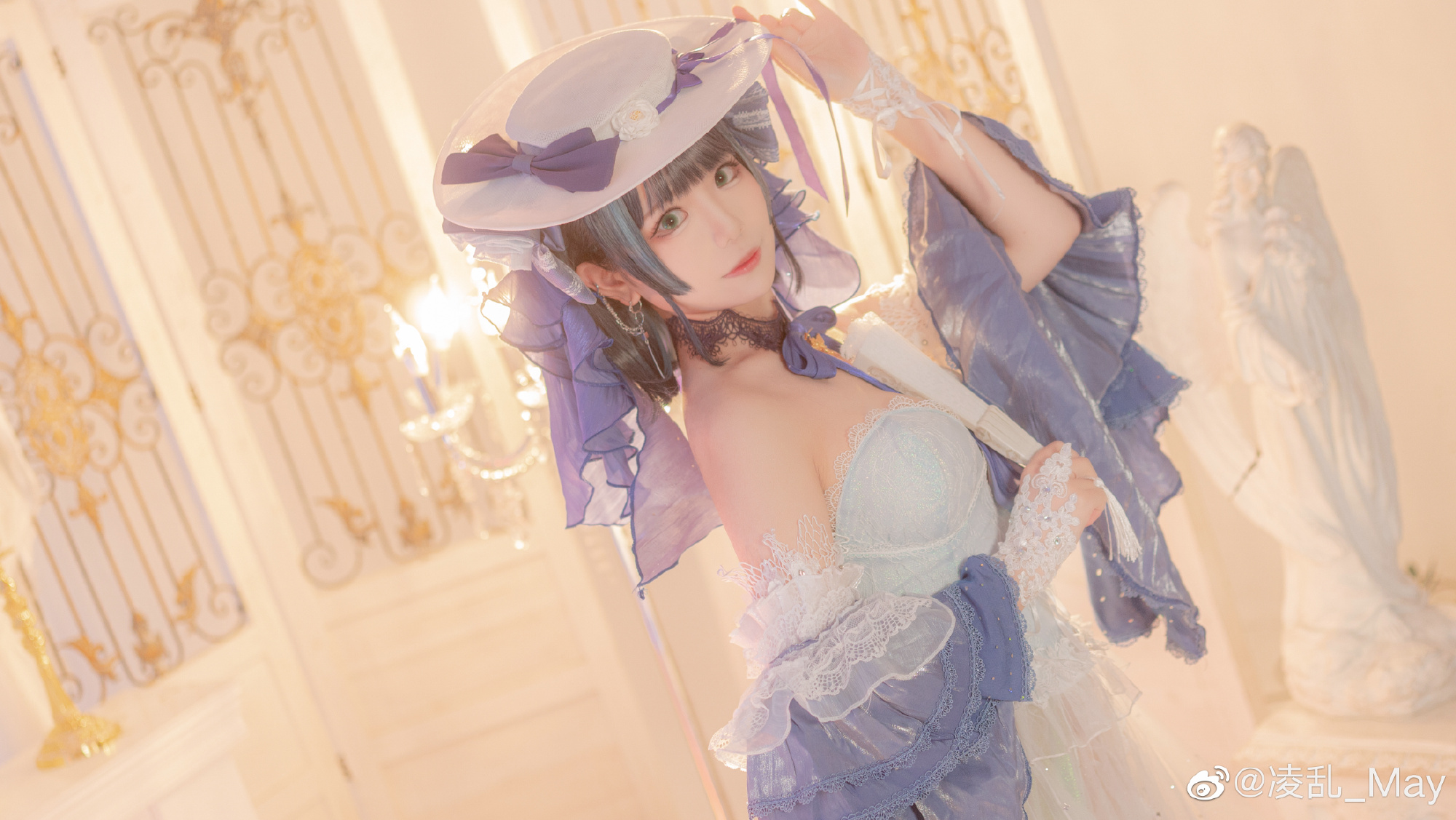【COS】如果柴郡是宫殿里的公主的话……❄️冰雪公主- 柴郡@凌乱_May COSPLAY-第12张