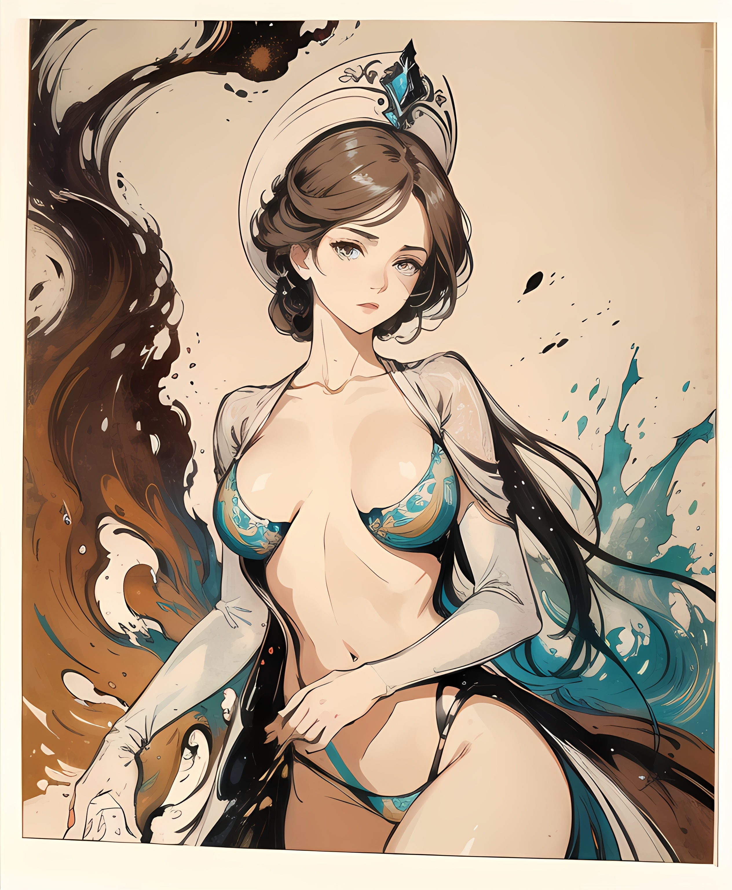 【ai绘画】比基尼，长腿，大胸，翘臀，大屁股 插画-第5张