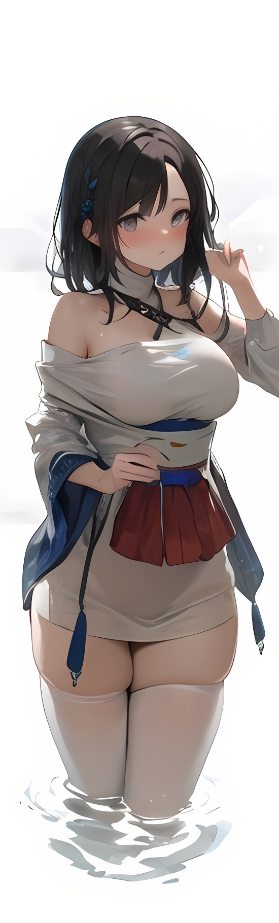 【ai绘画】温泉，巨乳，长腿，翘臀 插画-第8张