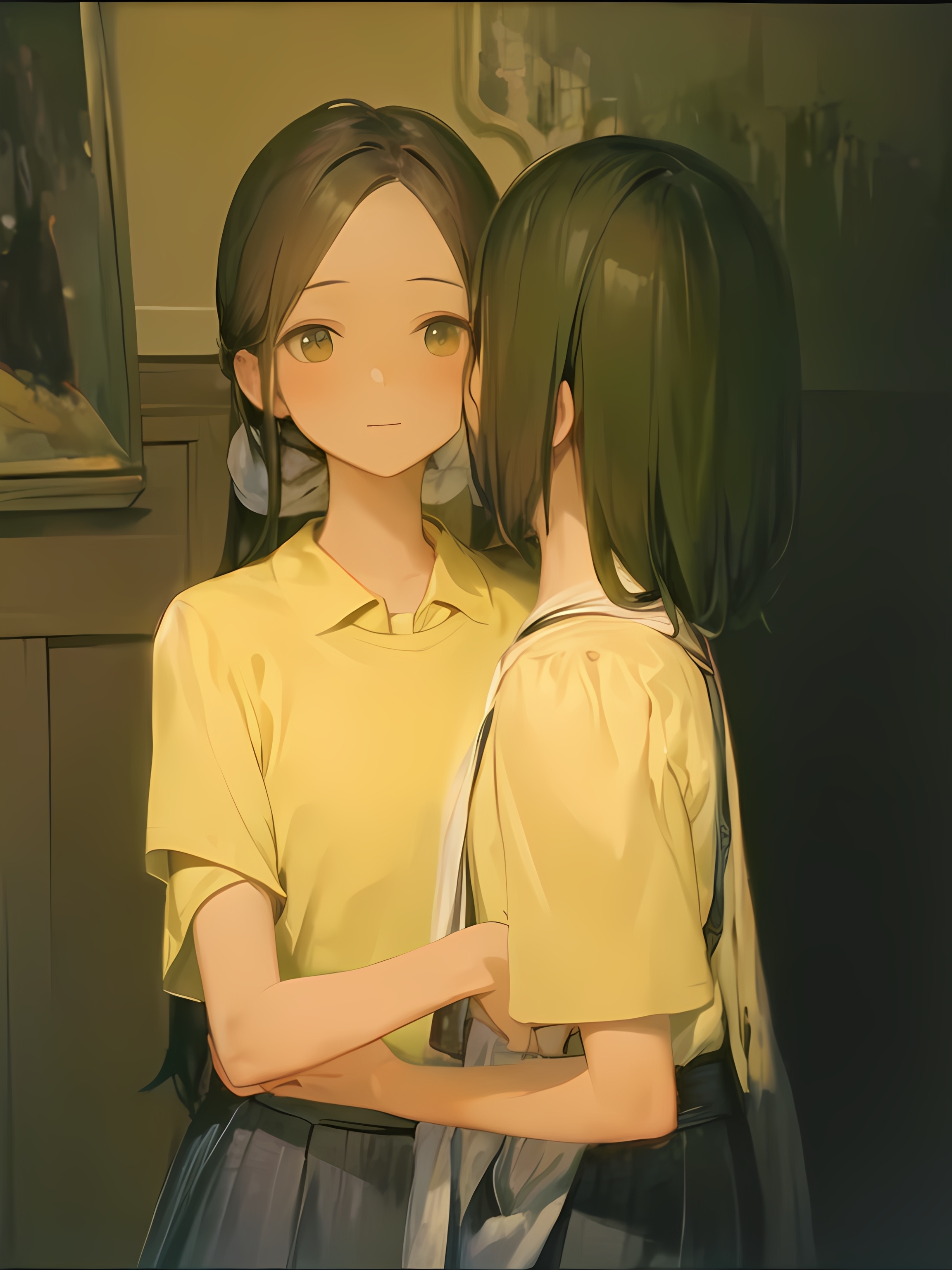 【ai生成】双胞胎，百合，唯美，萝莉 插画-第7张