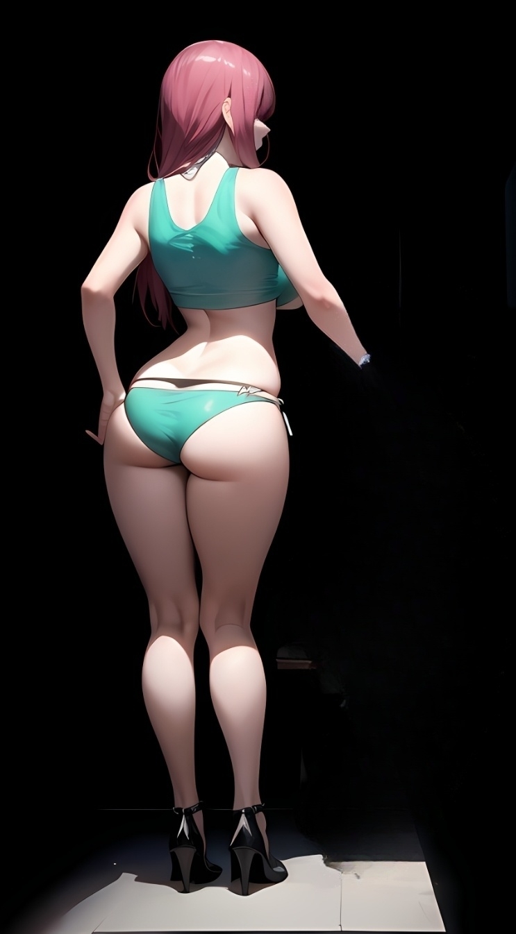 【ai绘画】速度之吻，比基尼，百合，巨乳 插画-第3张