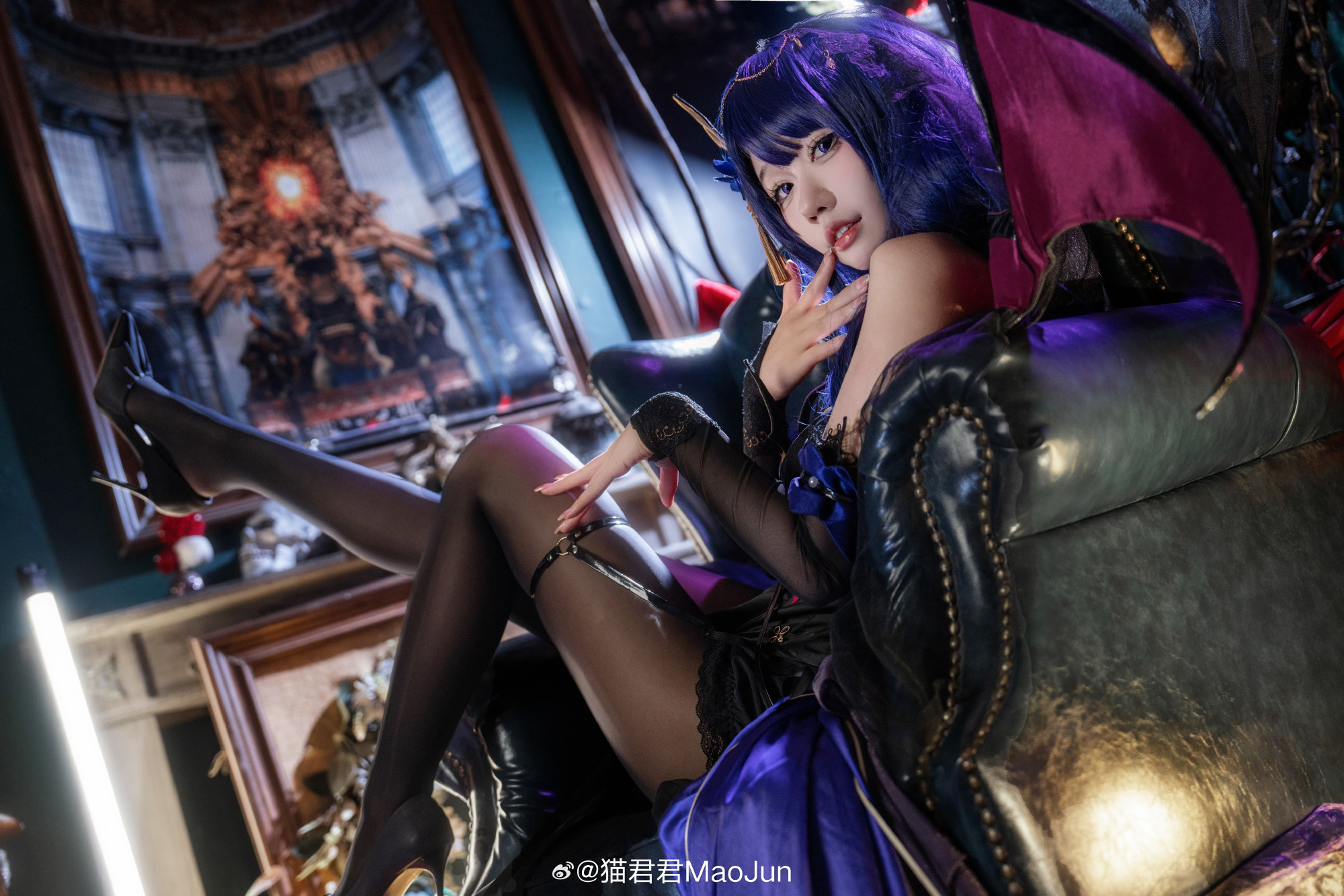 cosplay 啊～是你召唤的魅魔嘛？原神 雷电将军@猫君君MaoJun COSPLAY-第4张