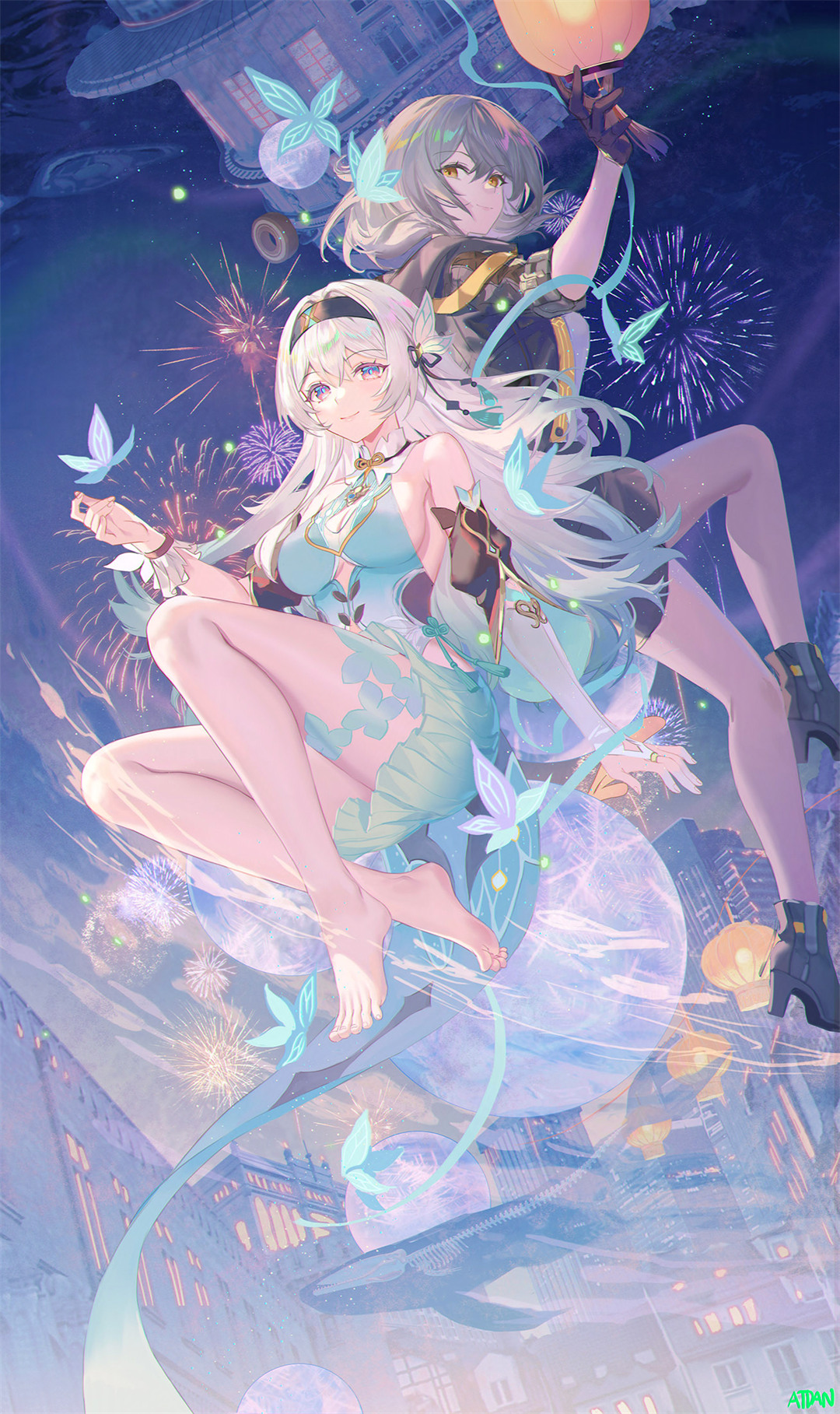 【P站美图】崩坏：星穹铁道 流萤 花火 黑天鹅 碧蓝档案 圣园弥香 插画壁纸推荐 P站美图-第2张
