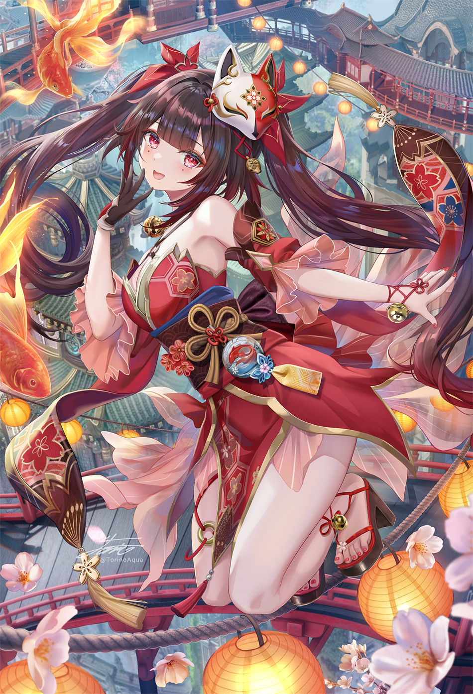 【P站美图】崩坏：星穹铁道 流萤 花火 星 原神 巴啦啦 小鲨鱼 插画壁纸推荐 P站美图-第3张