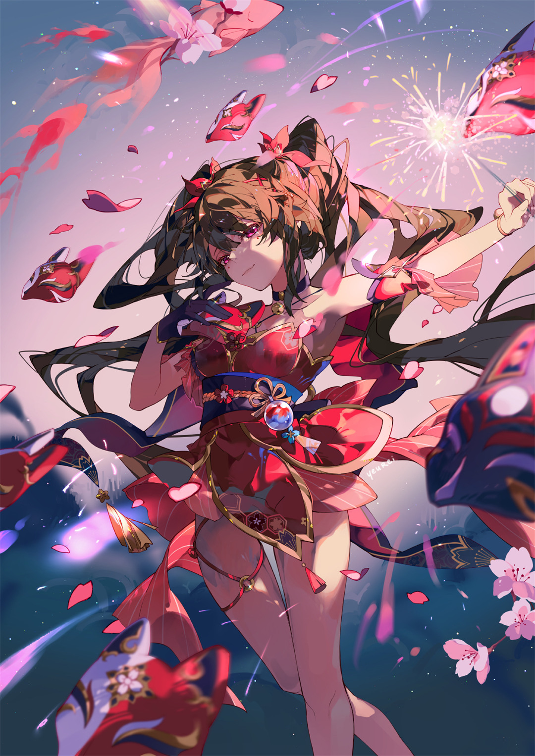 【P站美图】星穹铁道 黄泉 花火 流萤 碧蓝档案 砂狼白子 插画壁纸推荐 P站美图-第4张