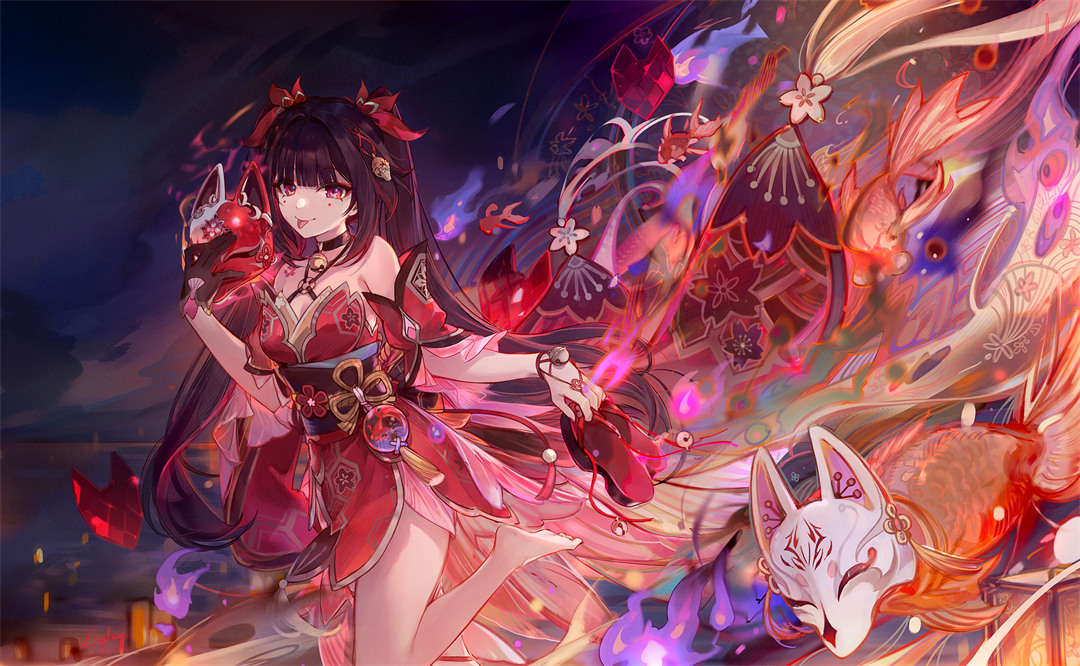 【P站美图】崩坏：星穹铁道 花火小合集 黑天鹅  流萤 明日方舟 提丰 插画壁纸推荐 P站美图-第3张
