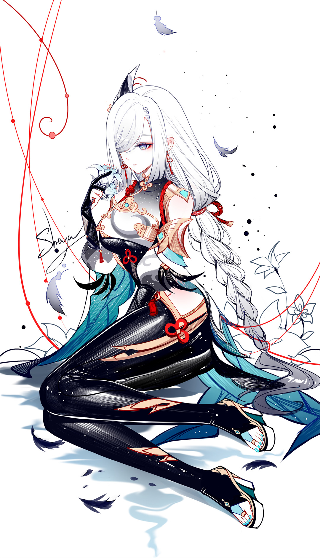 【P站美图】初音未来 碧蓝档案 桐生桔梗 陆八魔爱露 崩坏 花火 黑天鹅 插画壁纸推荐 P站美图-第3张