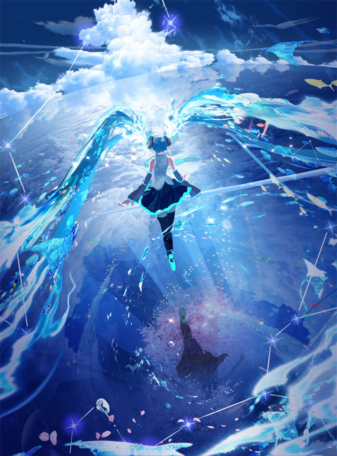【P站美图】初音未来 碧蓝档案 桐生桔梗 陆八魔爱露 崩坏 花火 黑天鹅 插画壁纸推荐 P站美图-第13张
