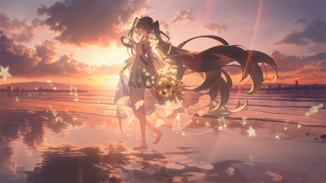 【P站美图】初音未来 碧蓝档案 桐生桔梗 陆八魔爱露 崩坏 花火 黑天鹅 插画壁纸推荐 P站美图-第21张