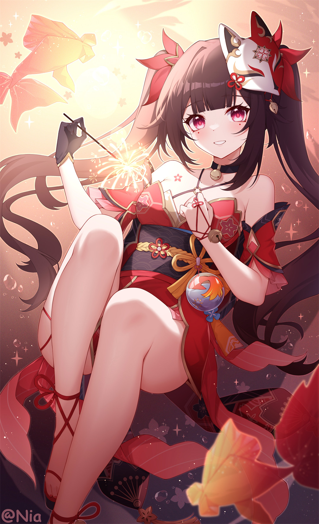 【P站美图】原神 申鹤 双马尾Miku 崩坏：星穹铁道 花火 碧蓝档案 圣园弥香 插画壁纸推荐 P站美图-第19张