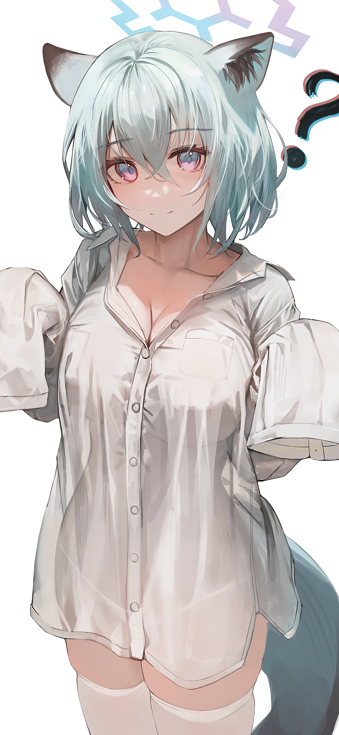 【动漫壁纸】原神 申鹤 兽耳银发少女 花火 我最想念炙热 傍晚相拥 你在身边 壁纸-第5张