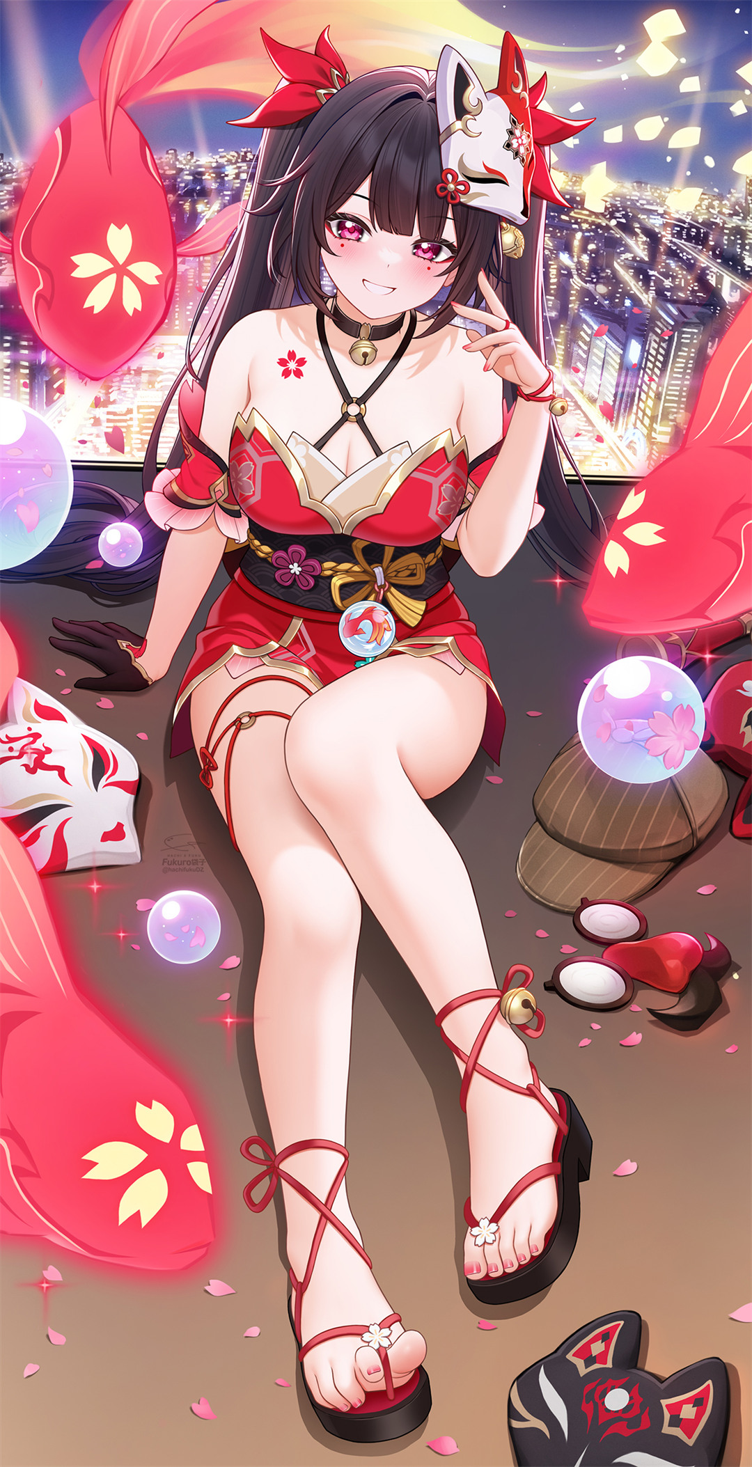 【P站美图】虚拟主播 樱巫女 原神 千织 胡桃 白毛兽耳少女 碧蓝档案 亚丝娜 插画壁纸推荐 P站美图-第12张