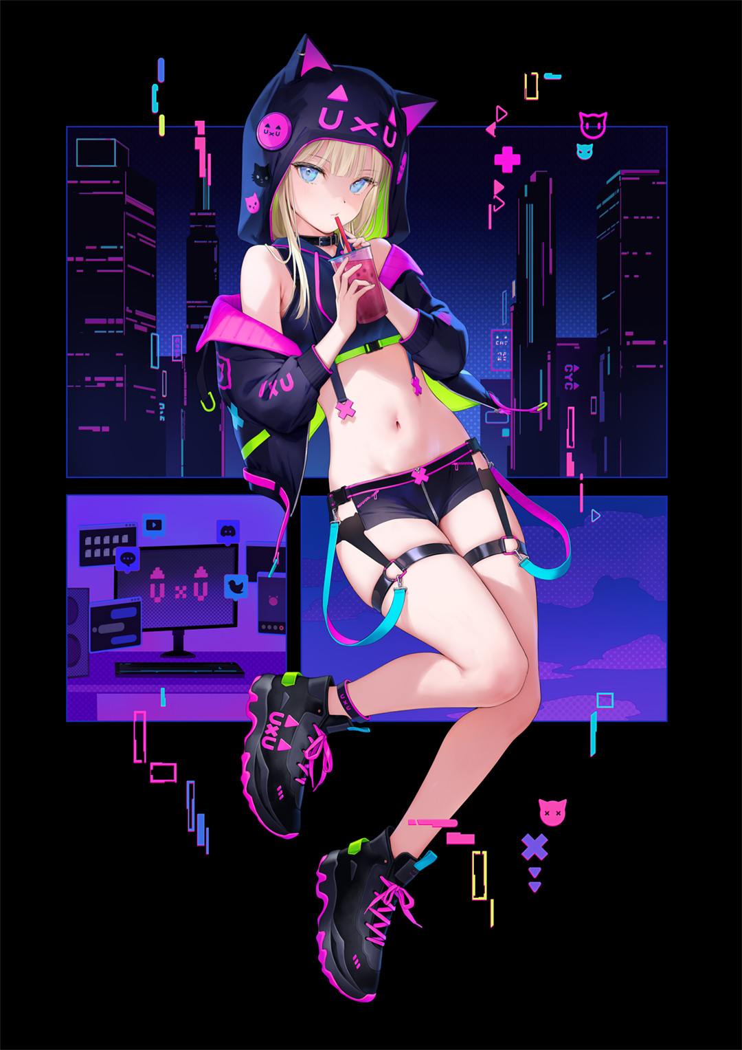【P站美图】初音未来 虚拟主播 樱 碧蓝档案 鬼方佳代子 樱未来 星穹铁道 花火 插画壁纸推荐 P站美图-第5张