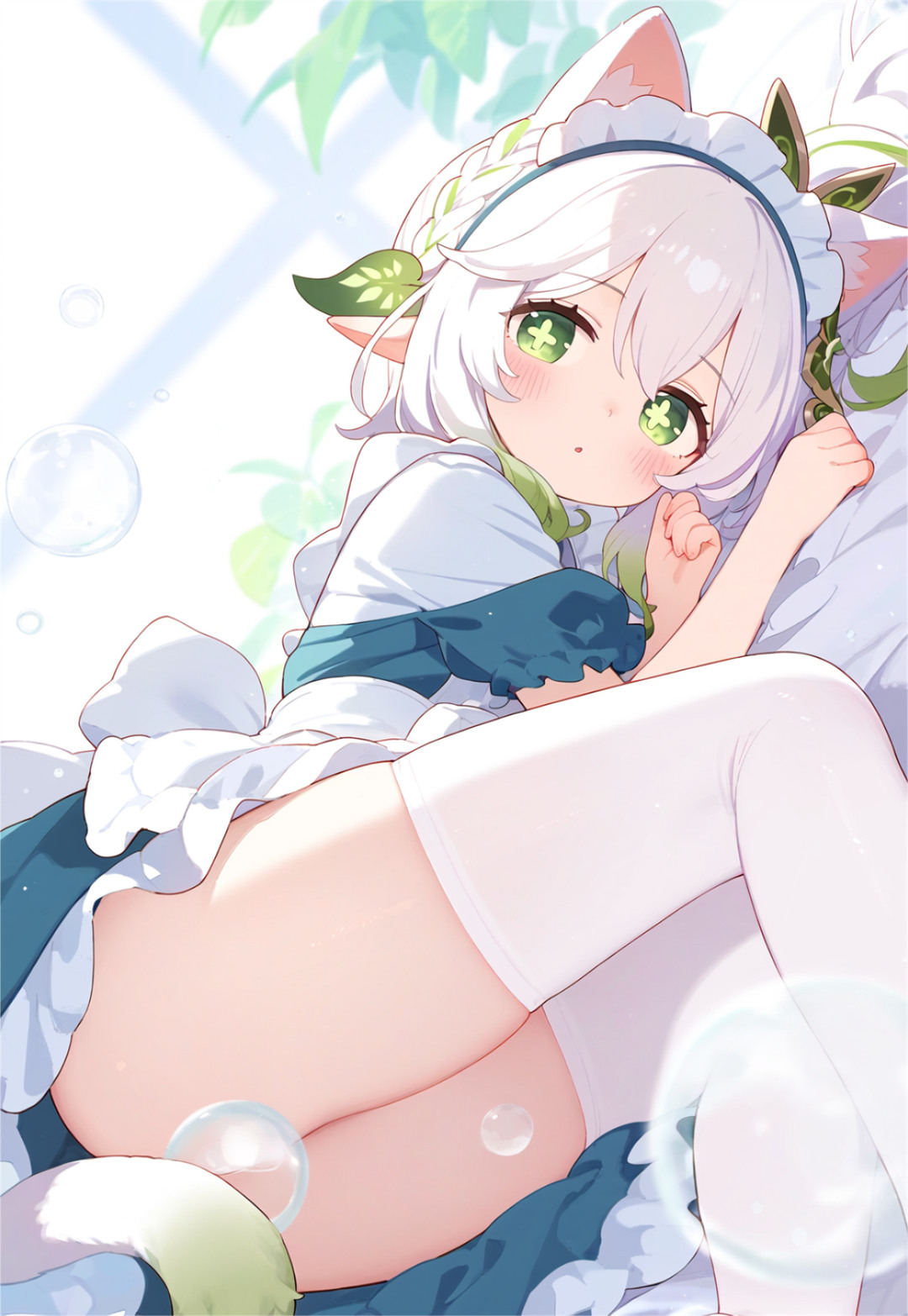 【AI精选】初音未来 兔女郎 原神 申鹤 星穹铁道 流萤 白毛兽耳少女 会员插画推荐 精选插画-第5张
