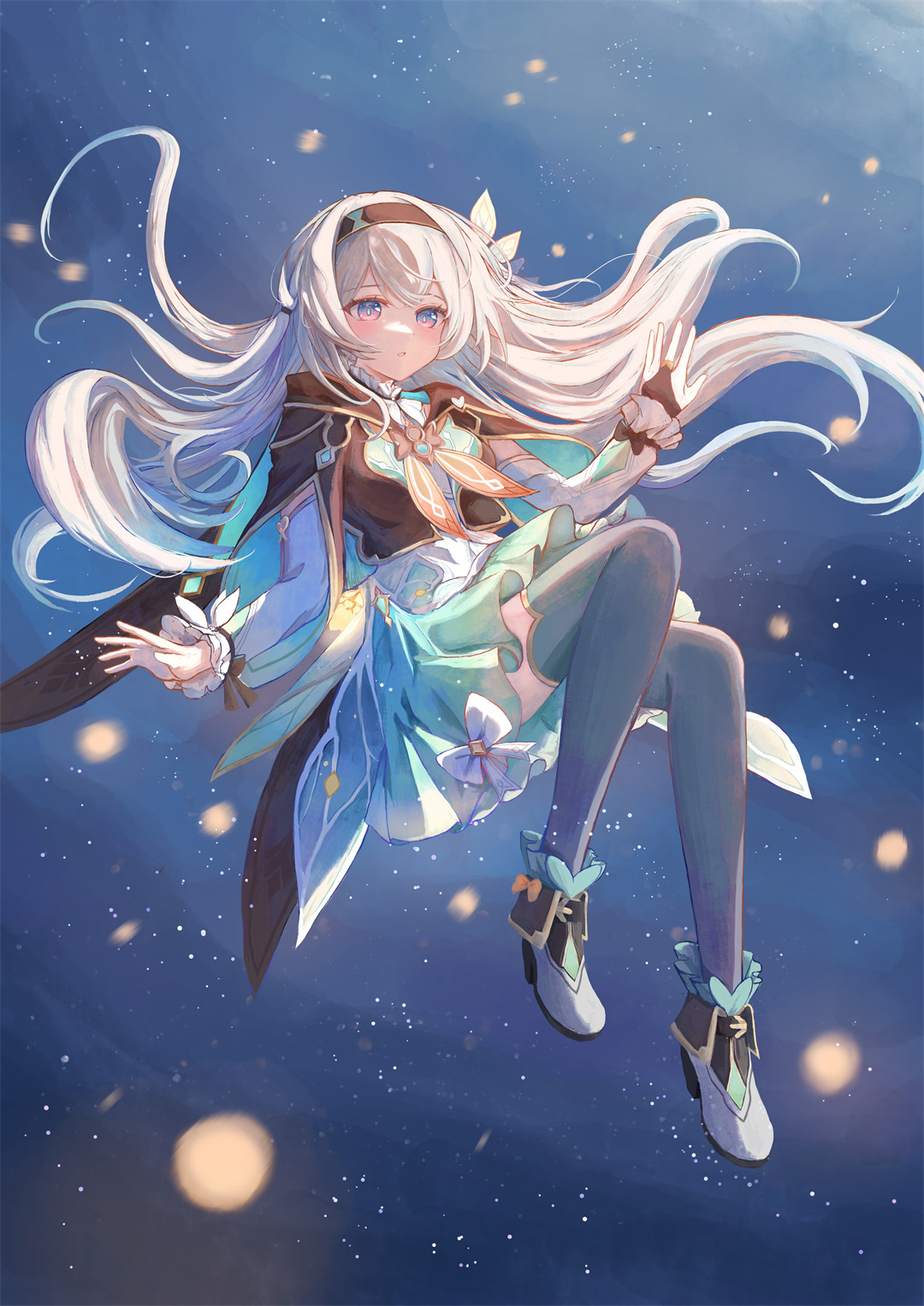【插画美图】人们为何选择沉睡？我想……是因为害怕从「梦」中醒来。星穹铁道  流萤同人角色插画特辑 P站美图-第4张
