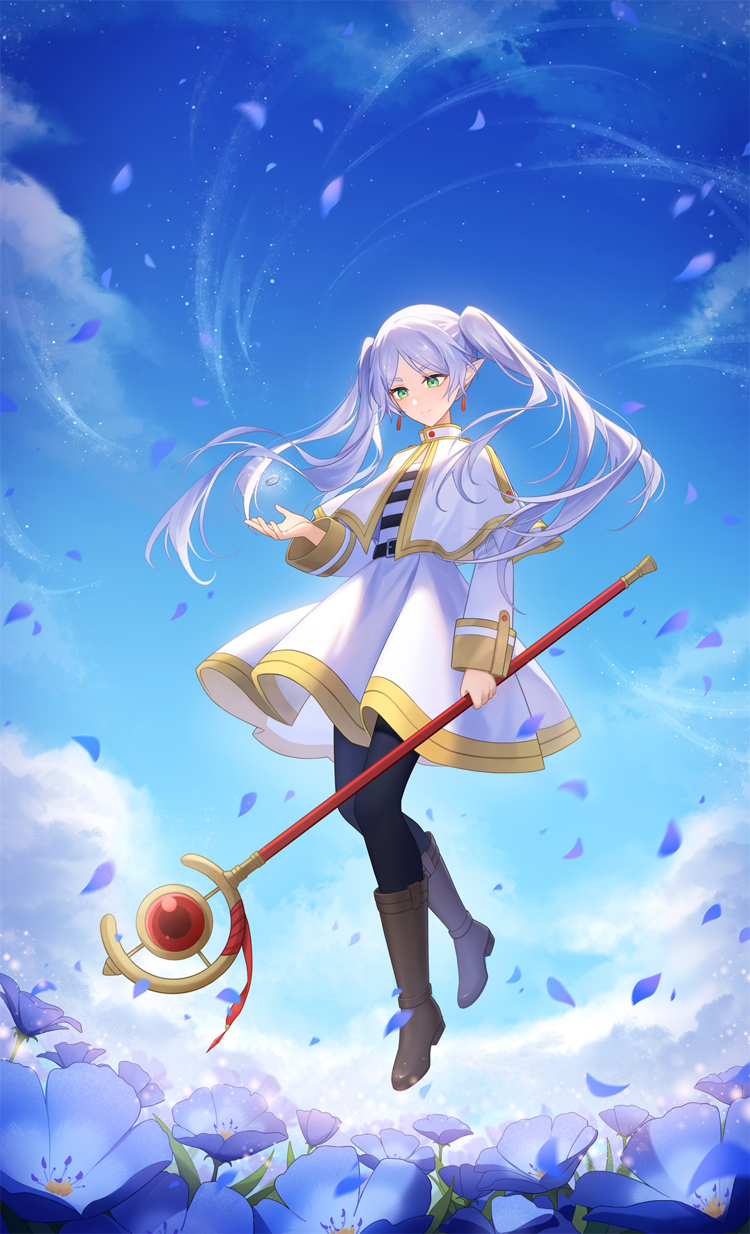 【插画特辑】葬送的芙莉莲 菲伦 白色双马尾芙莉莲 插画动漫美图推荐 P站美图-第1张