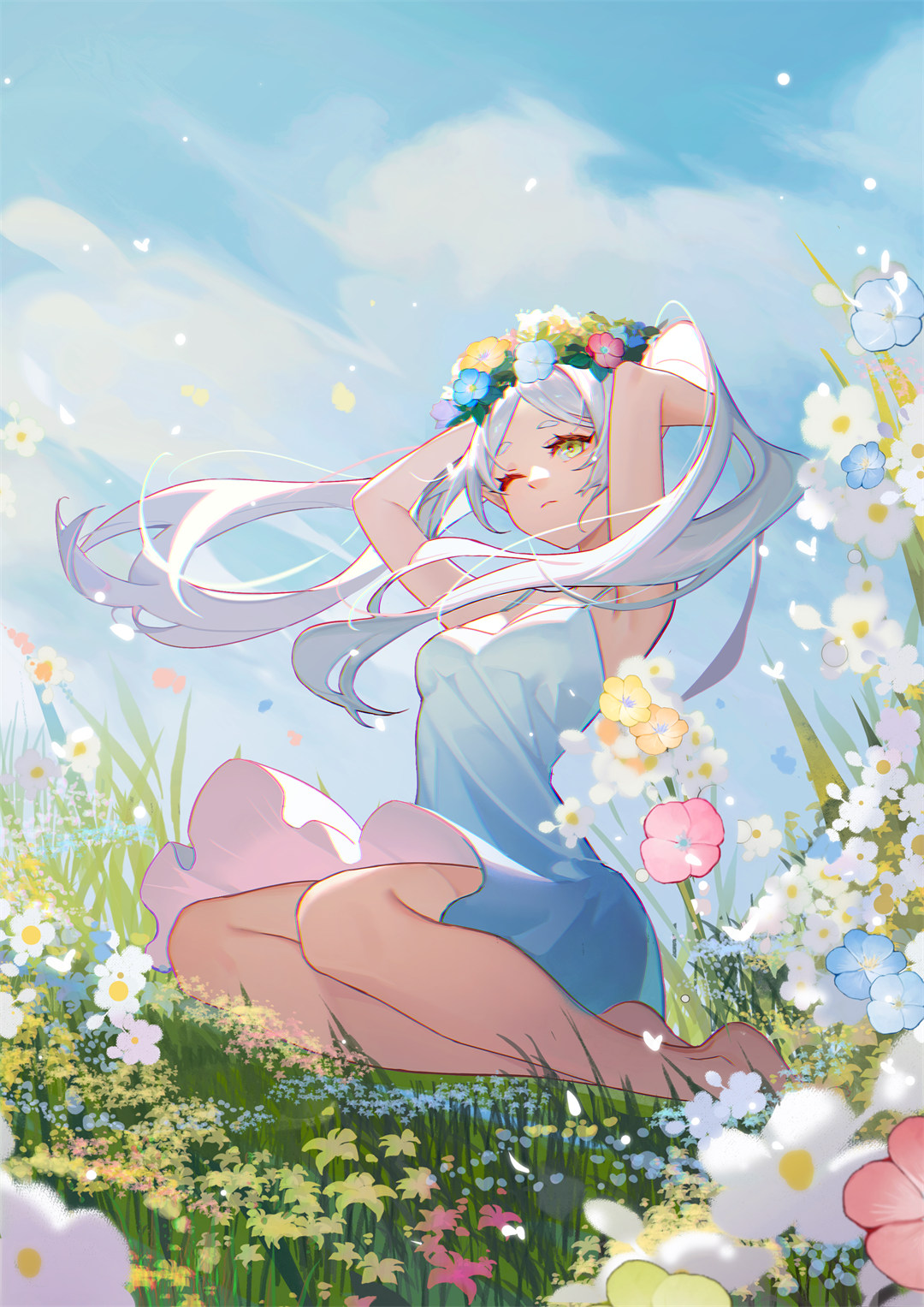 【插画特辑】葬送的芙莉莲 菲伦 白色双马尾芙莉莲 插画动漫美图推荐 P站美图-第6张