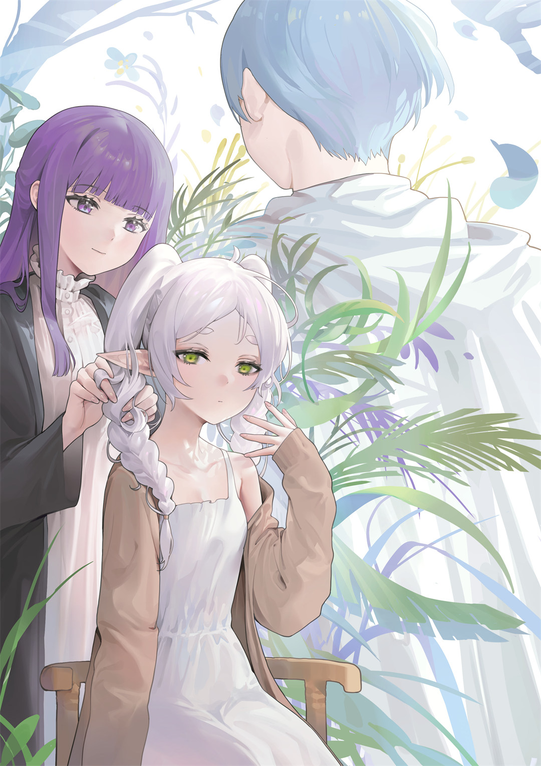 【插画特辑】葬送的芙莉莲 菲伦 白色双马尾芙莉莲 插画动漫美图推荐 P站美图-第7张