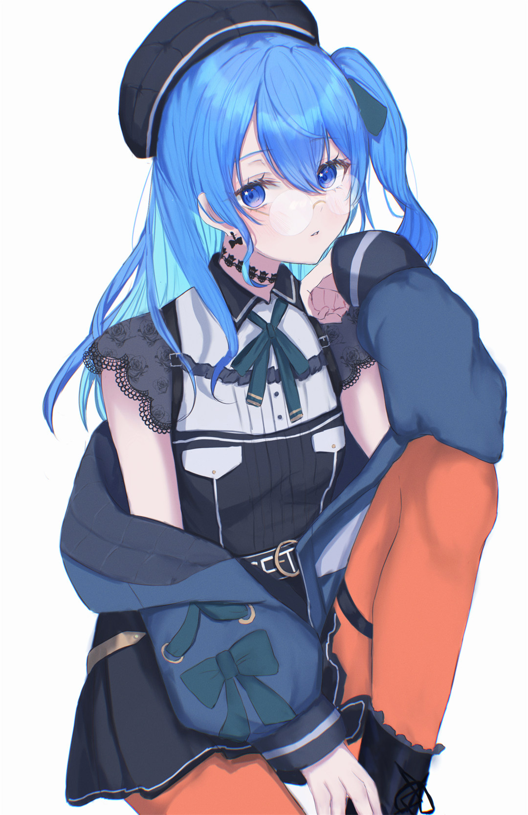 【画师推荐】你喜欢蓝色头发美少女吗？虚拟偶像 星街彗星 插画师のる的美图推荐 P站画师-第7张