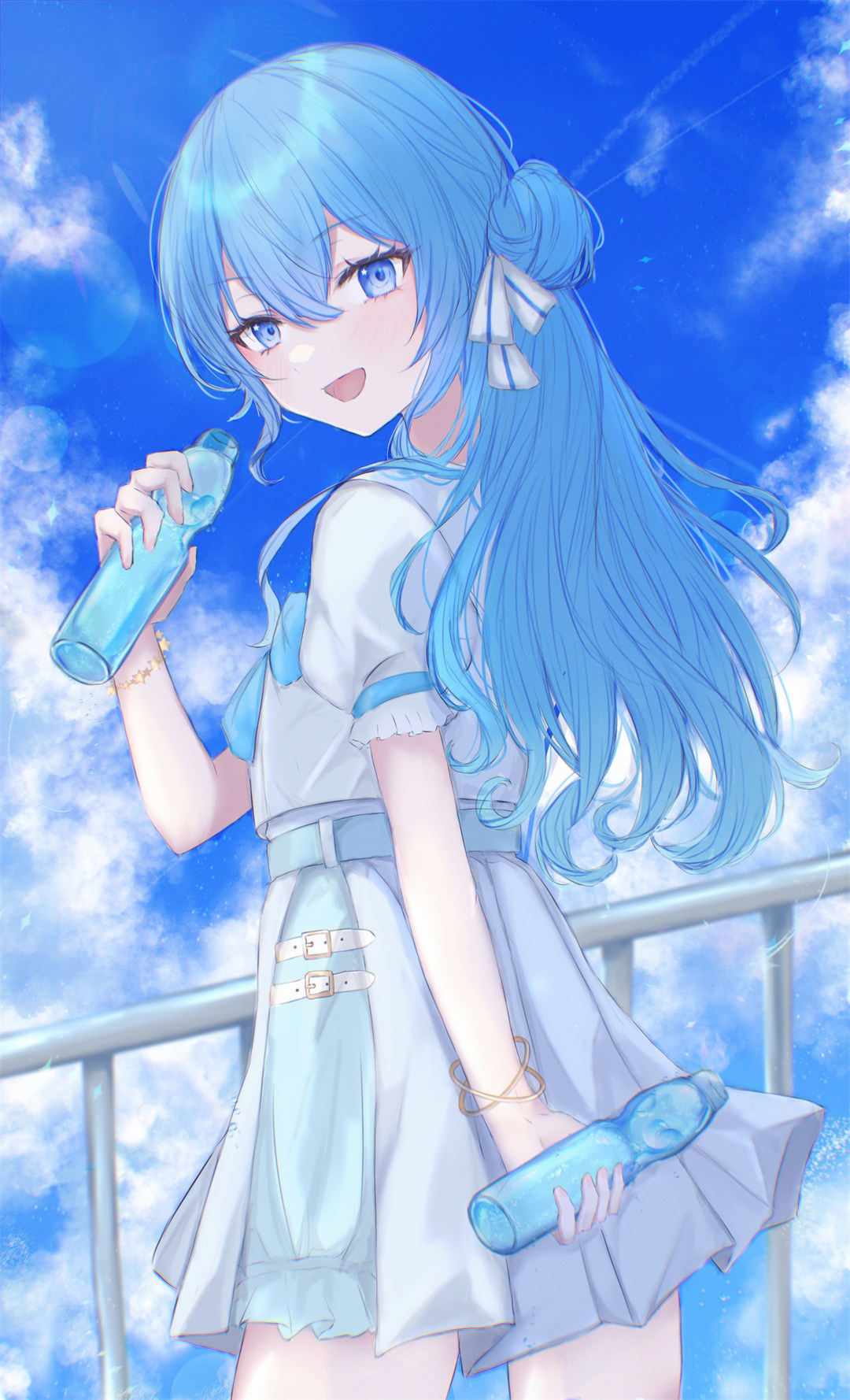 【画师推荐】你喜欢蓝色头发美少女吗？虚拟偶像 星街彗星 插画师のる的美图推荐 P站画师-第8张