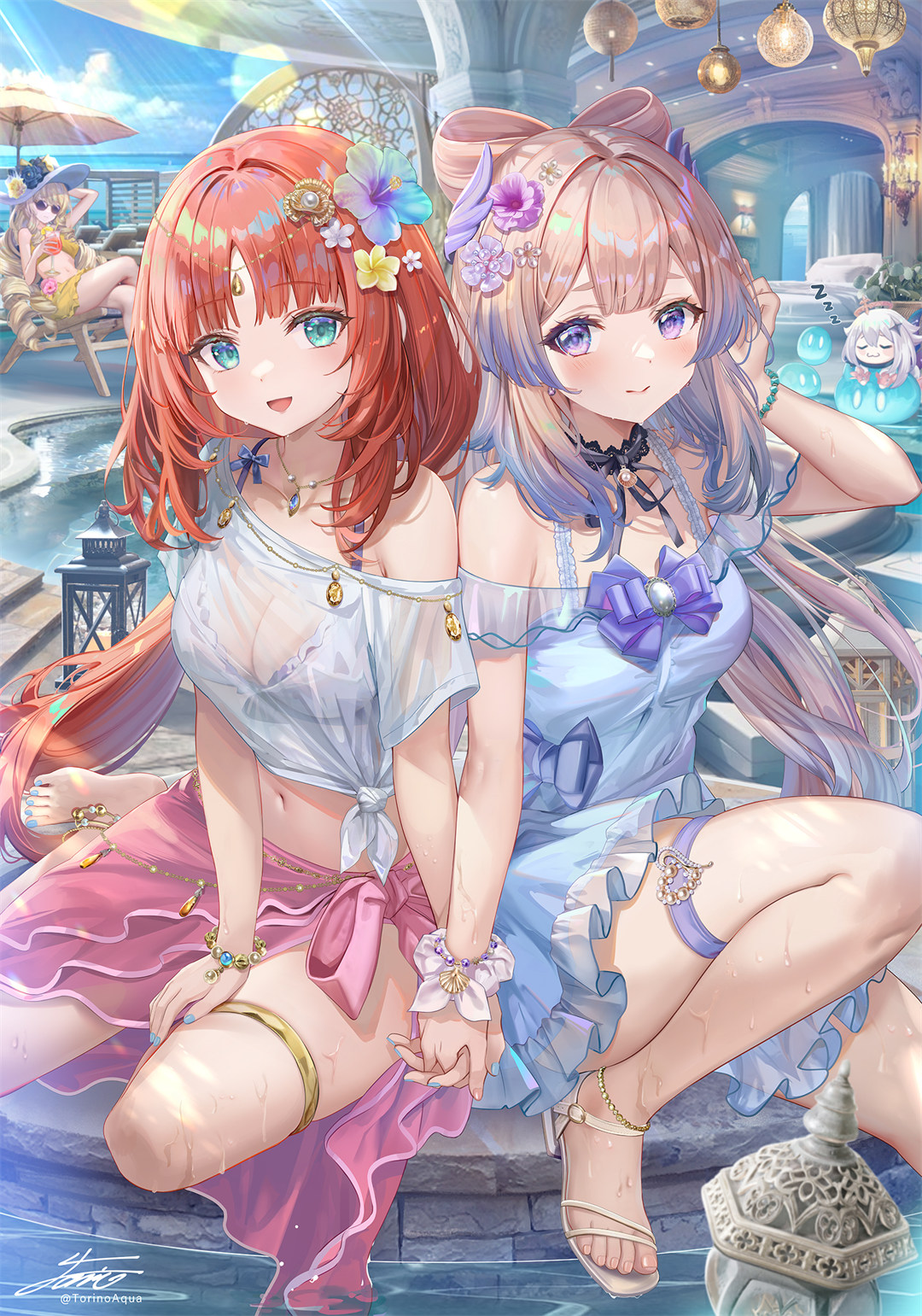 【插画特辑】不如说…我还挺期待与你的见面 原神 珊瑚宫心海 同人角色插画美图推荐 P站美图-第3张