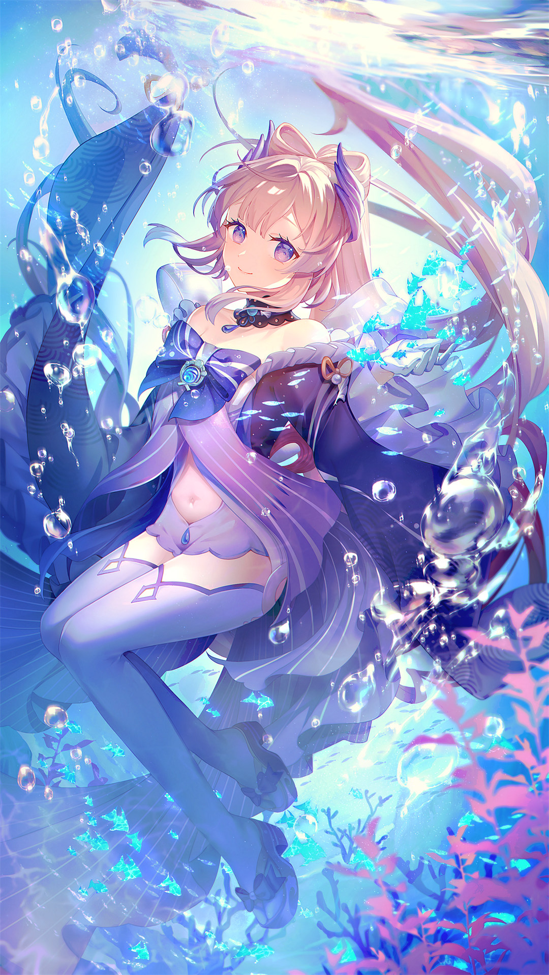 【插画特辑】不如说…我还挺期待与你的见面 原神 珊瑚宫心海 同人角色插画美图推荐 P站美图-第4张