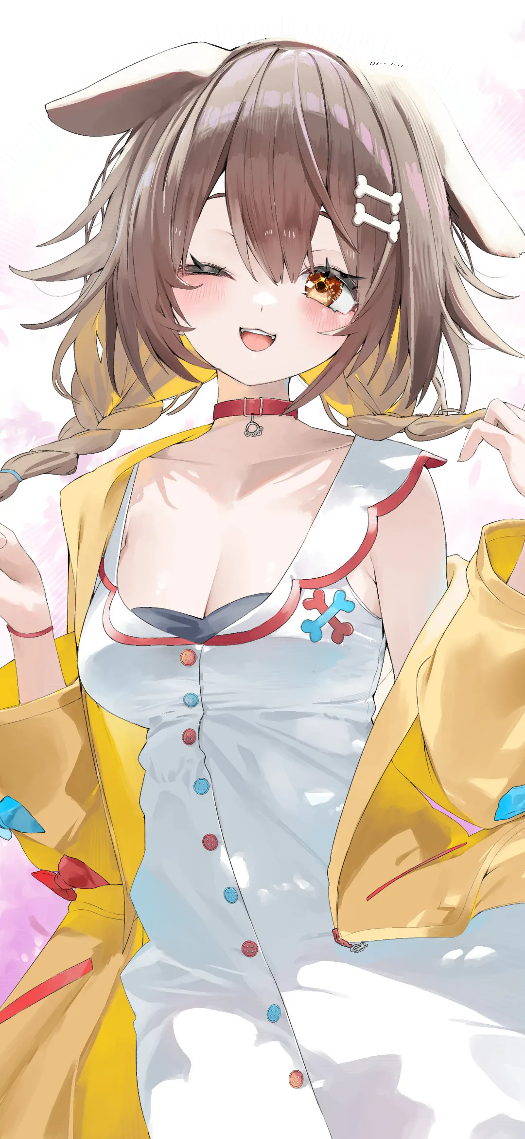 【动漫壁纸】白毛兽耳 雷姆 崩铁 翡翠 碧蓝档案 小鸟游星野 你去过的地方 我都画成风景 手机壁纸-第8张